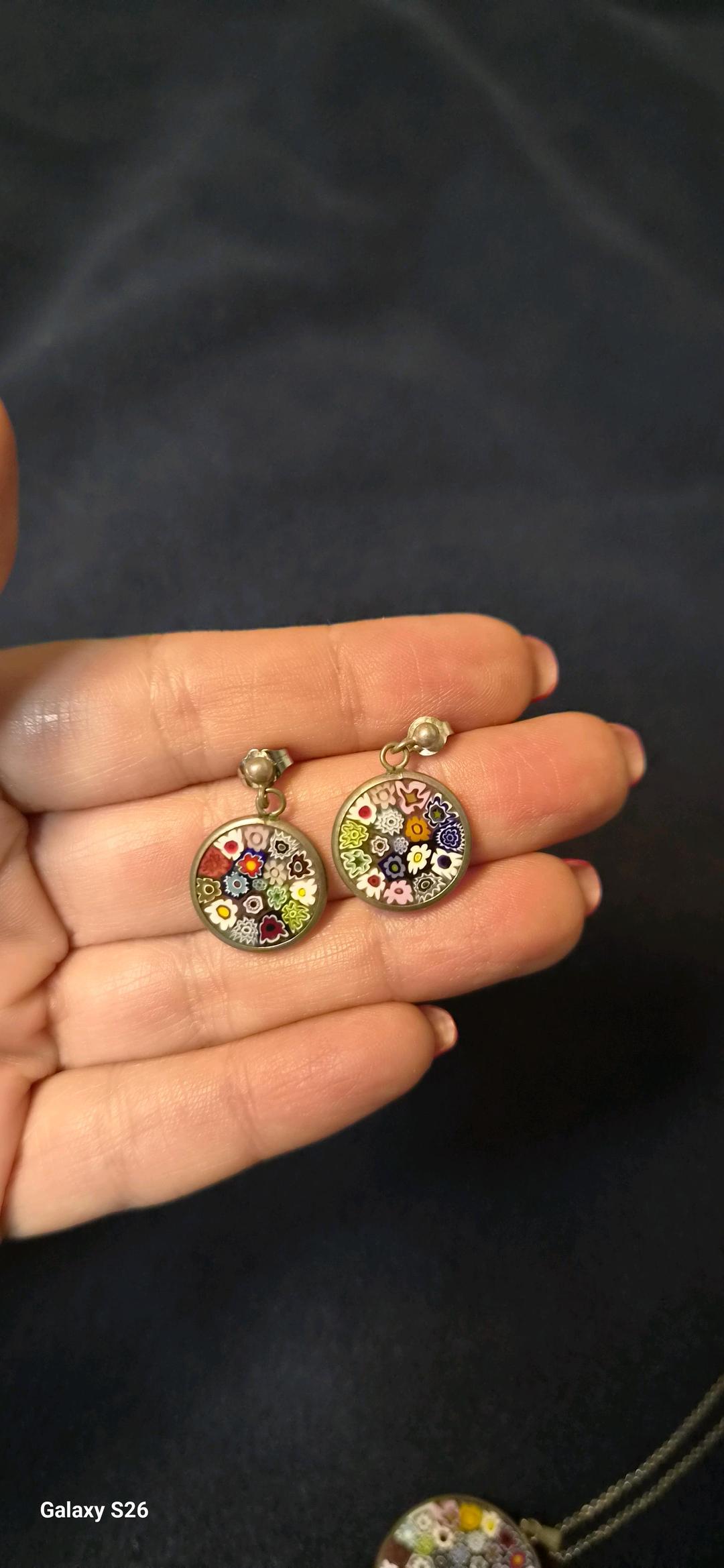 Нет бренда Кулон и серьги из Муранского стекла — фото 2
