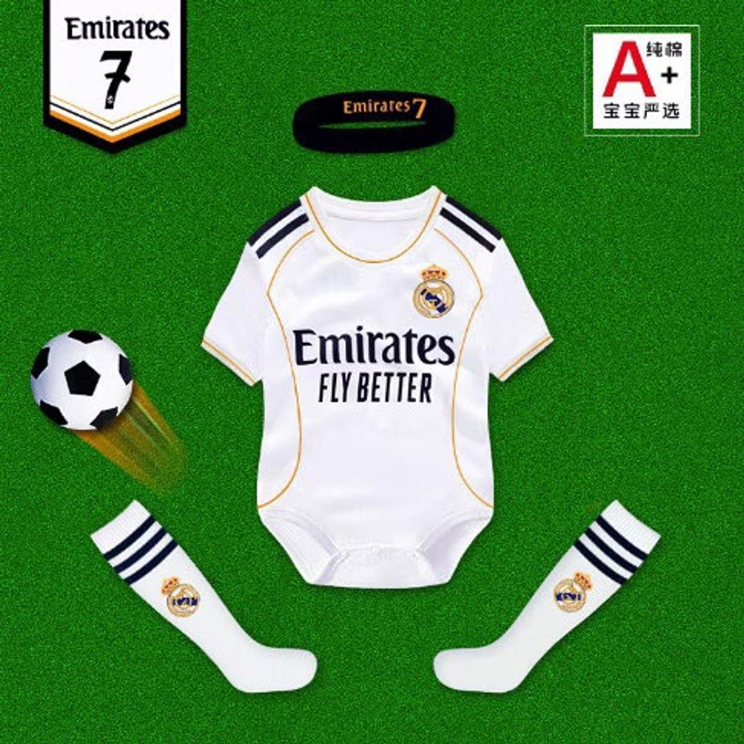 Нет бренда Детское боди с символикой футбольного клуба Real Madrid Ronaldo — фото 2