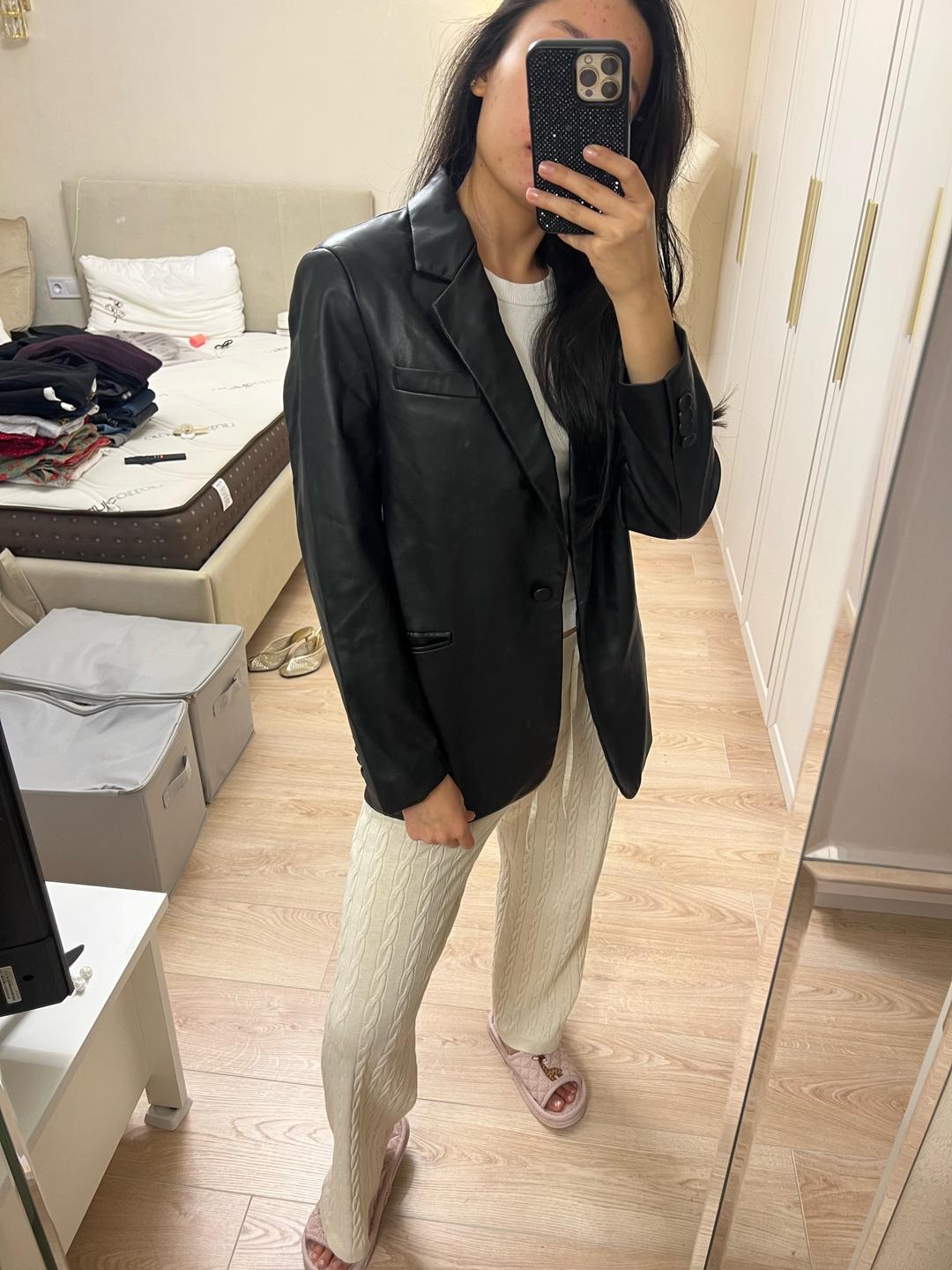 Bershka Пиджак из экокожи — фото 2