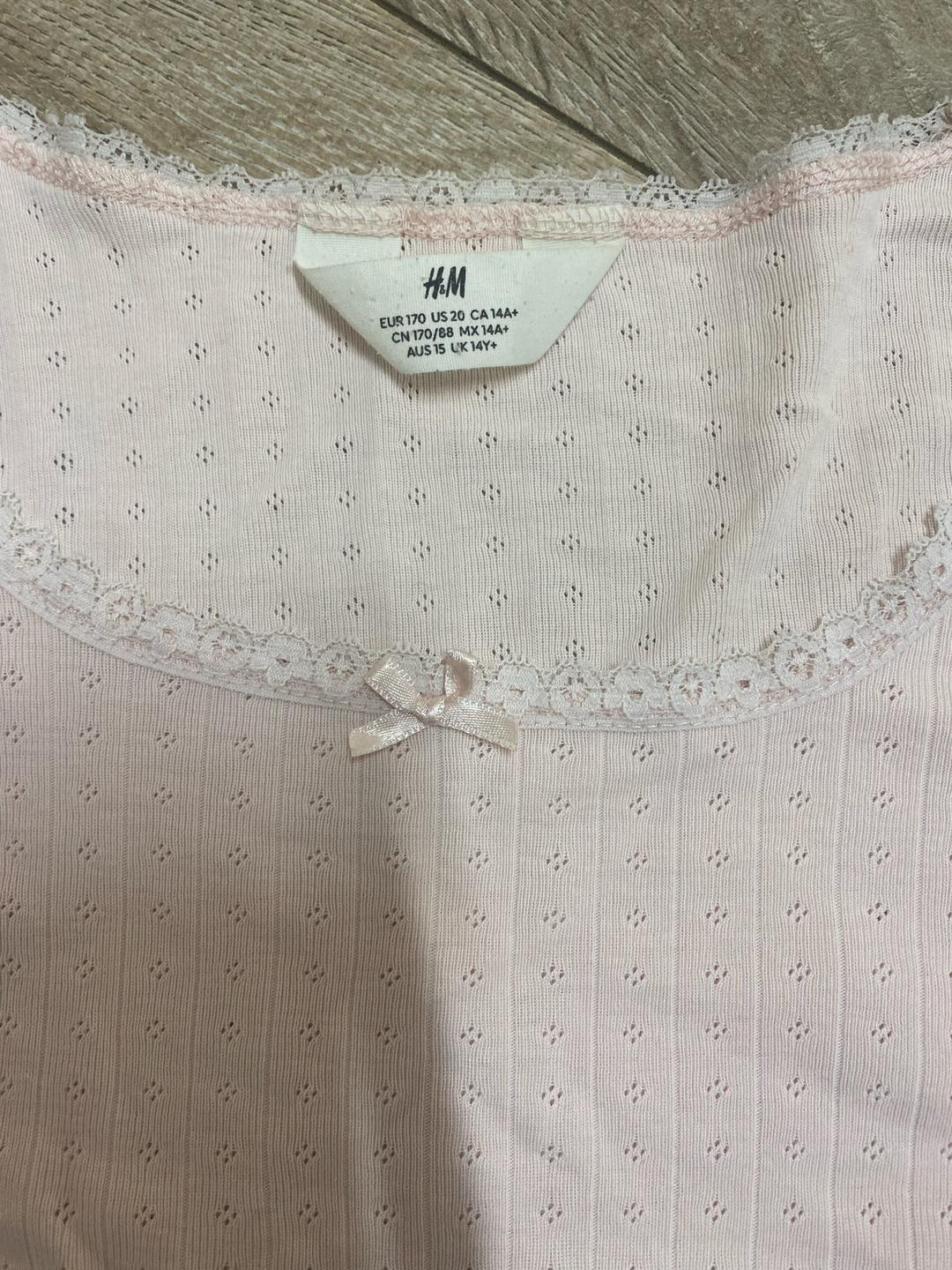 H&M Лонгслив H&M с кружевом и бантом — фото 2