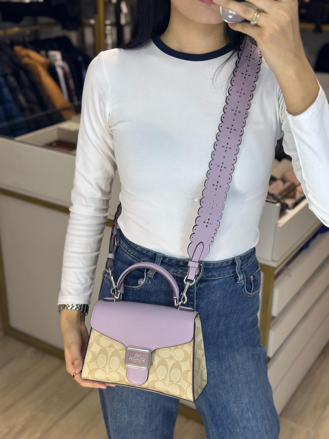 Coach Сумка Coach Pepper Satchel in Signature Canvas — фото 2