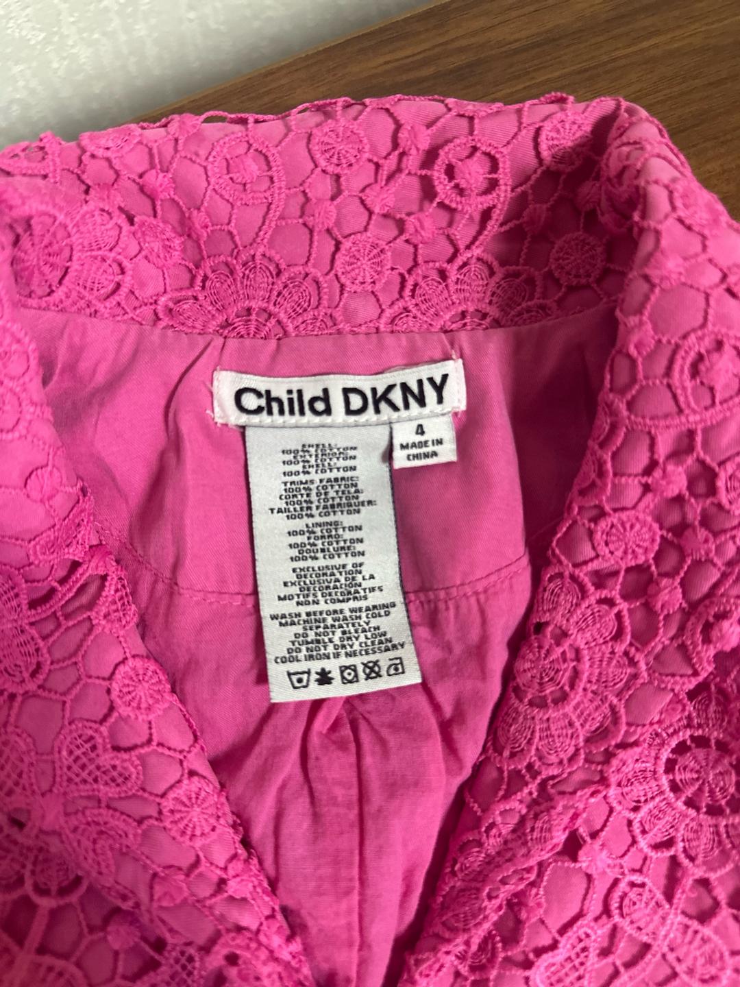 DKNY кружевное легкое пальто-пиджак DKNY для девочки — фото 2