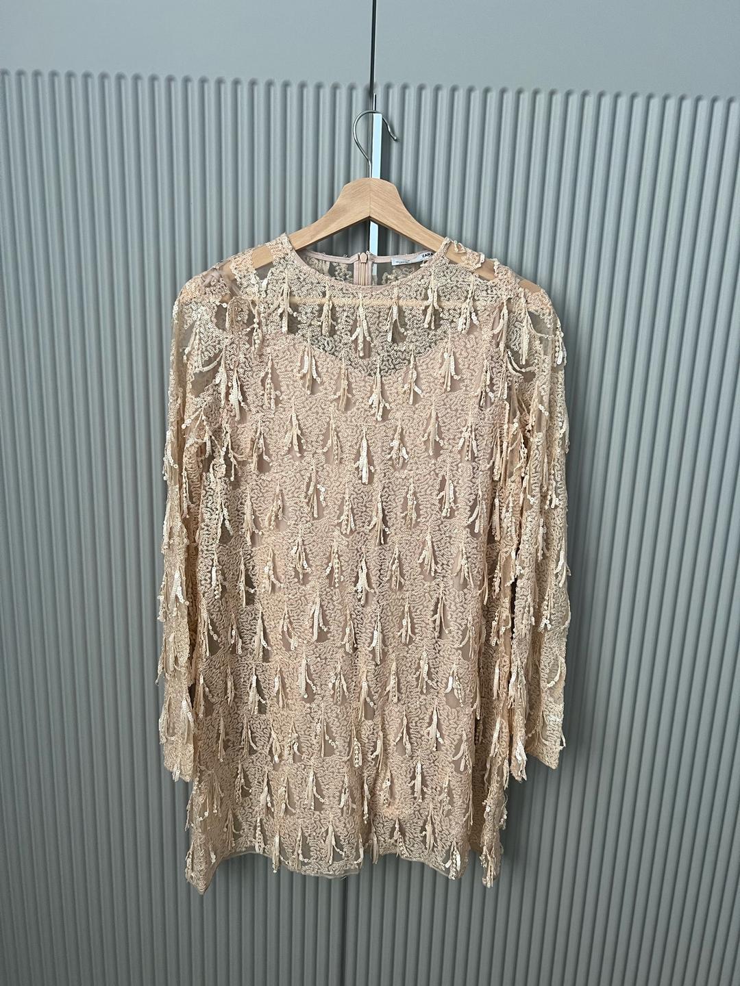 Zara Платье бежевое Zara — фото 2