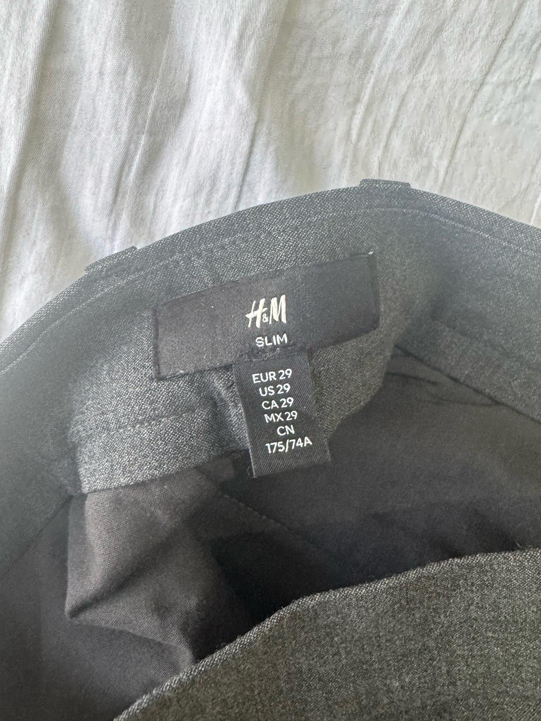 H&M Классические темносерые брюки от H&M — фото 2