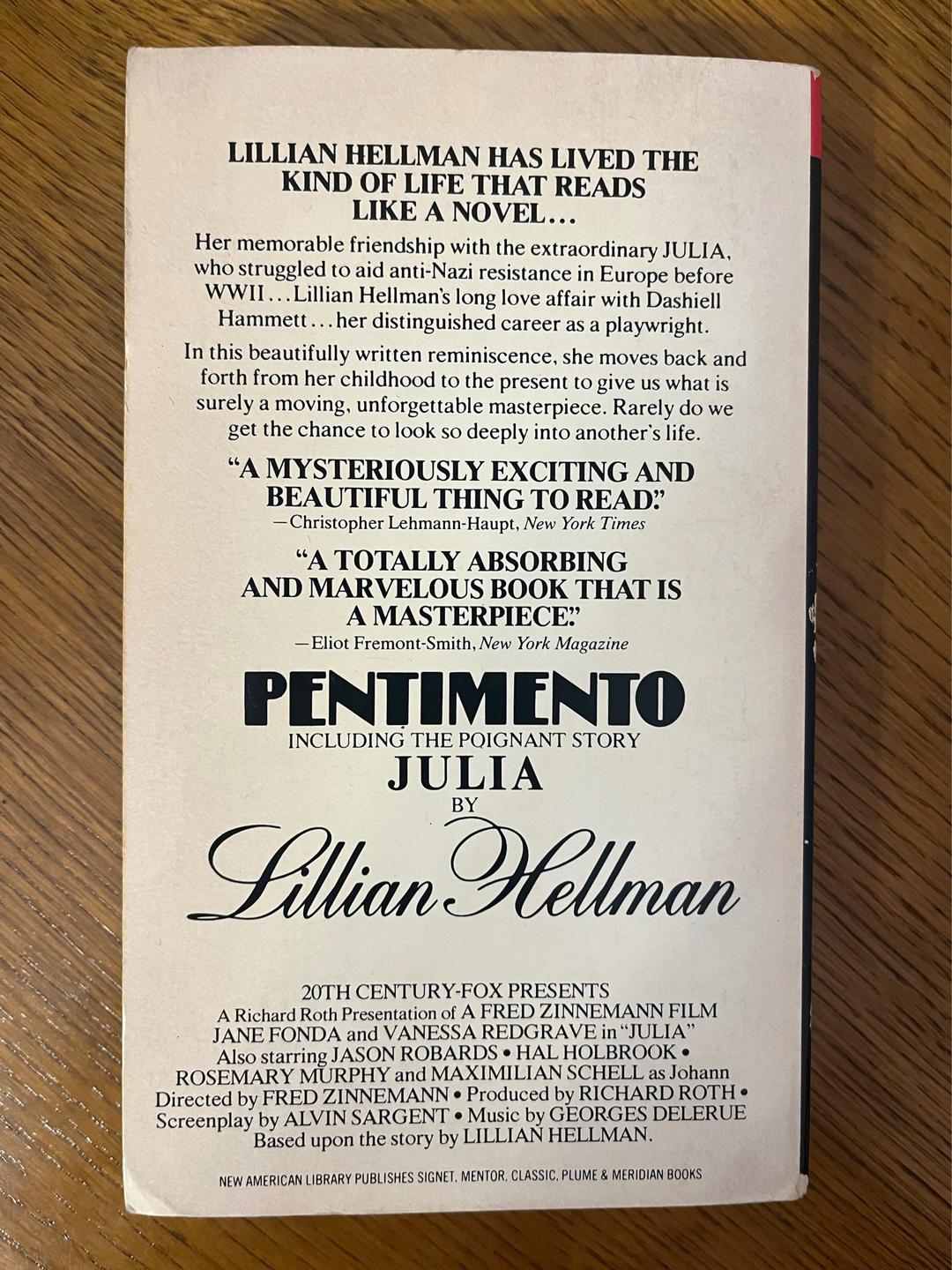 Lillian Hellman Pentimento — фото 2