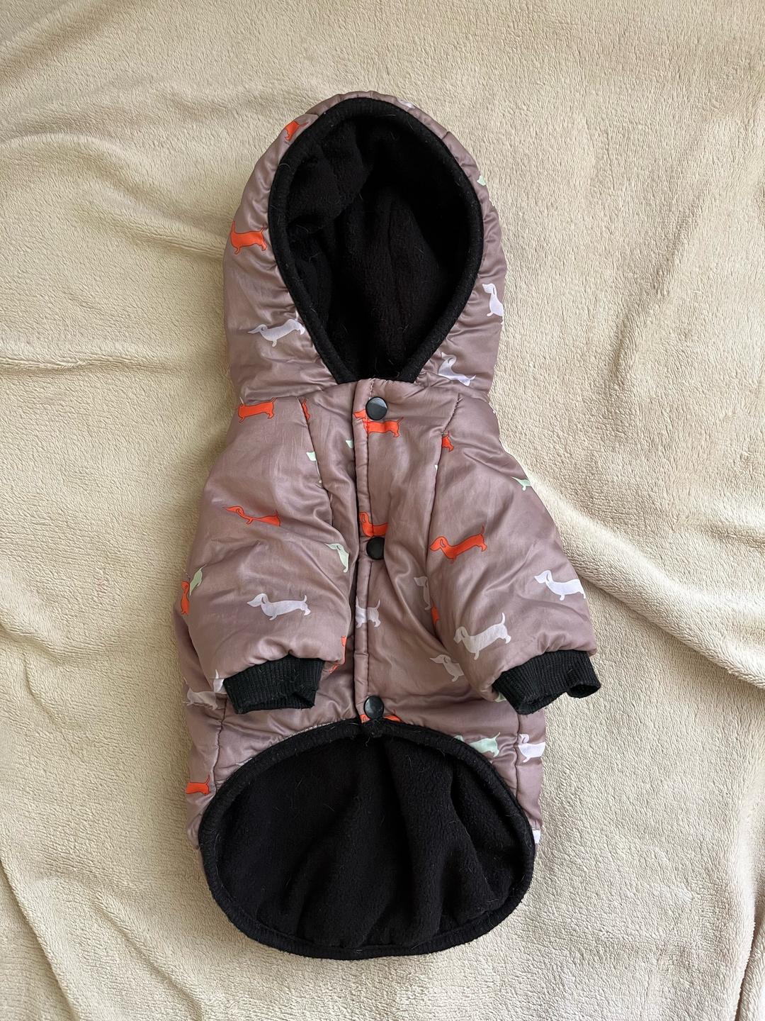 Нет бренда Куртка для собаки зимняя утепленная S/M 30 см спина — фото 2