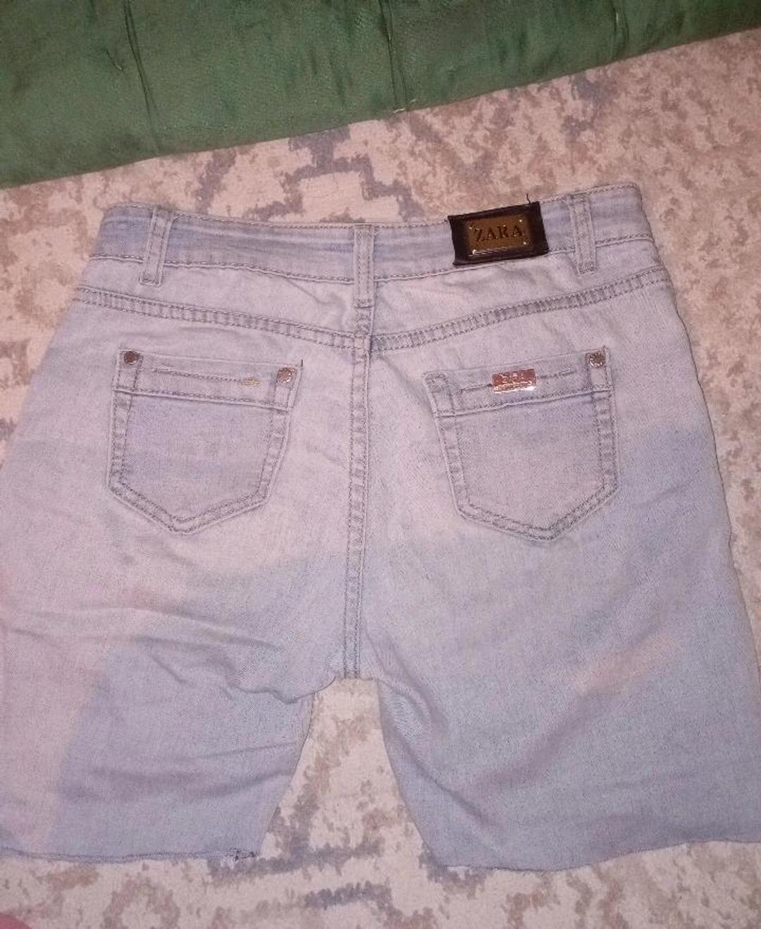 Zara Синий шорты Zara — фото 2