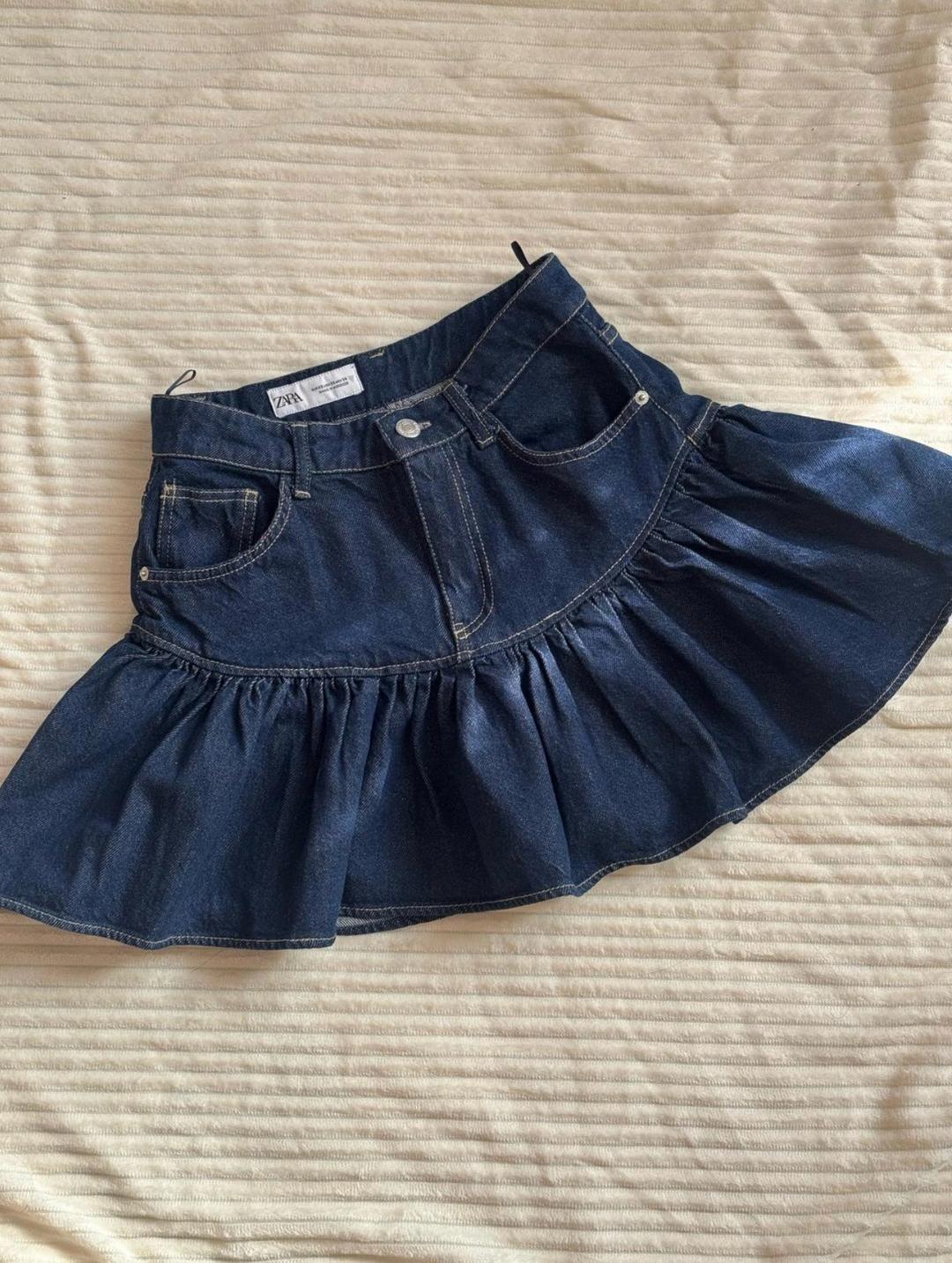 Zara Джинсовая мини-юбка Zara — фото 2