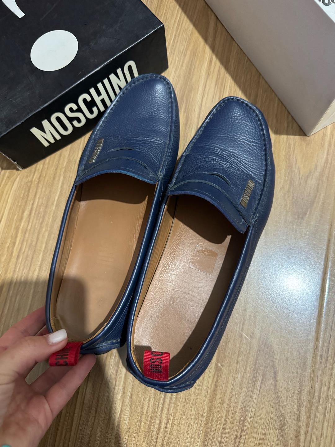 Moschino темно синий мокасины — фото 2