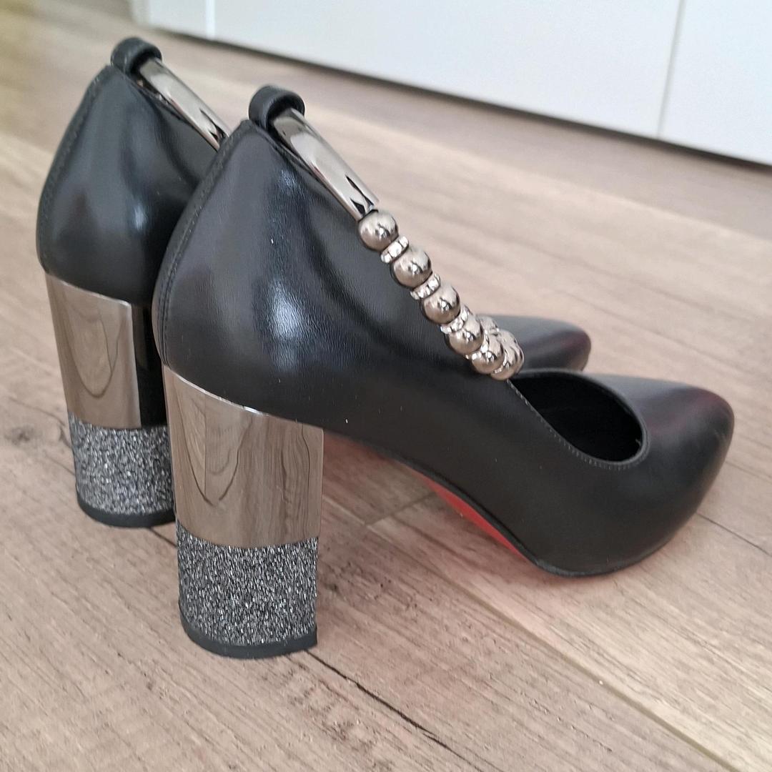 Нет бренда Женские туфли на каблуке черные — фото 2