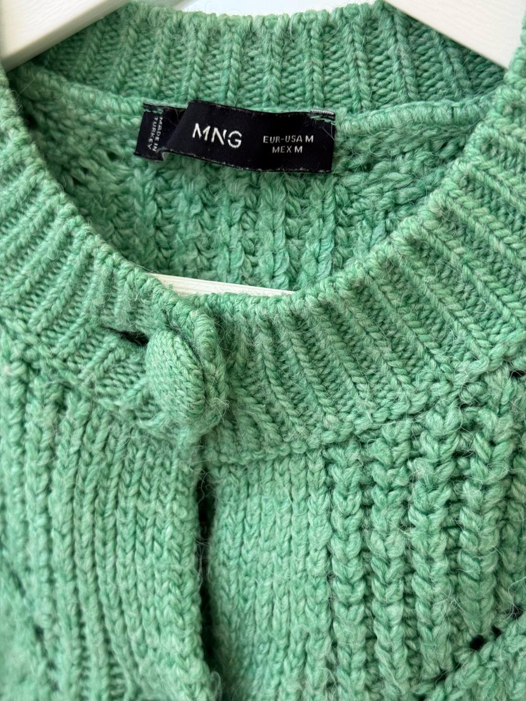 Mango Кардиган салатного цвета — фото 2