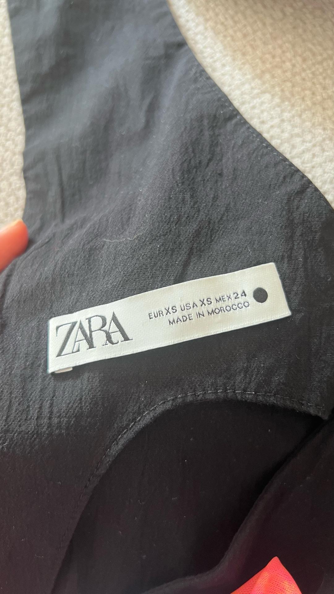 Zara Черное мини платье — фото 2