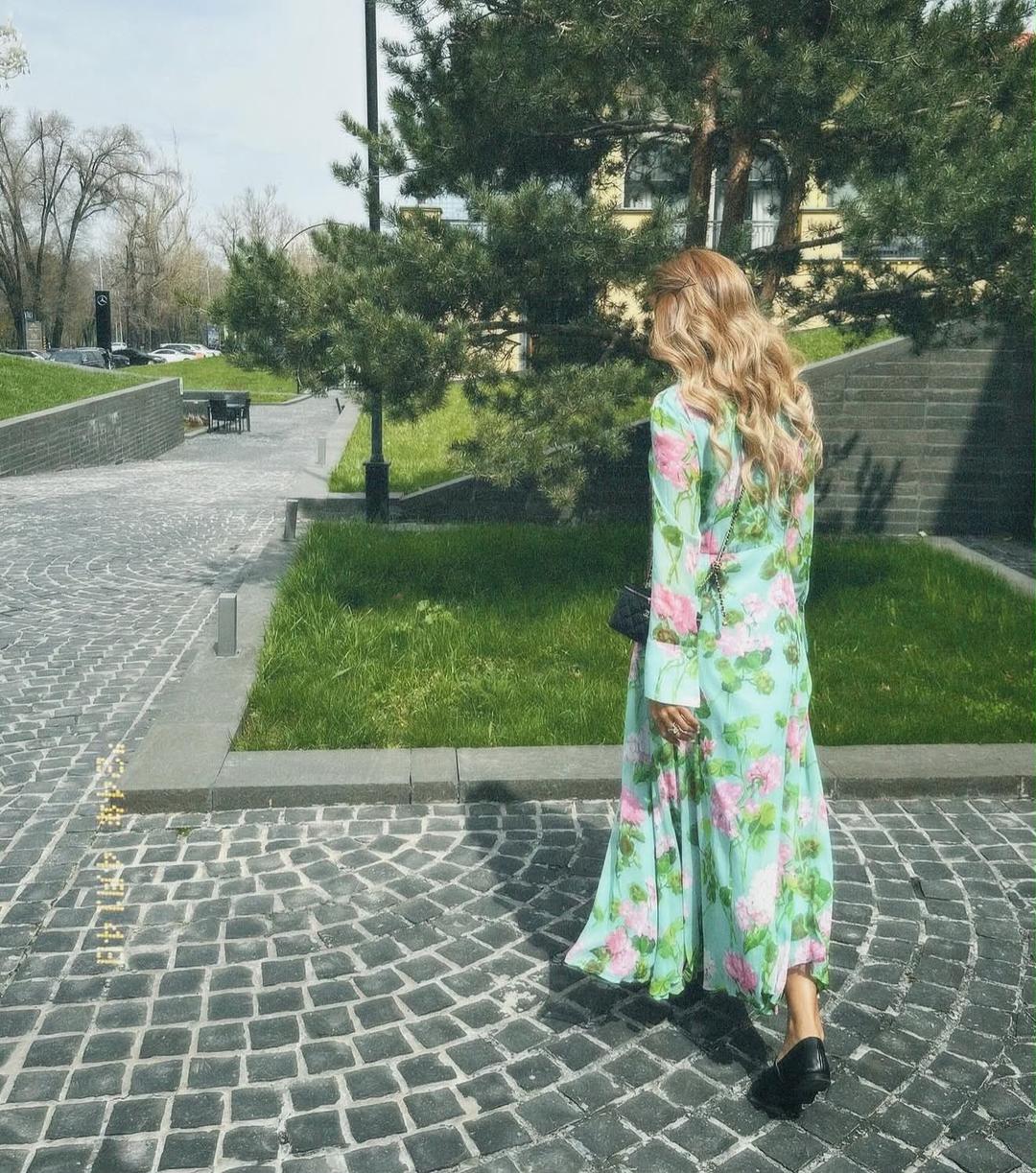Нет бренда Платье с цветочным принтом — фото 2