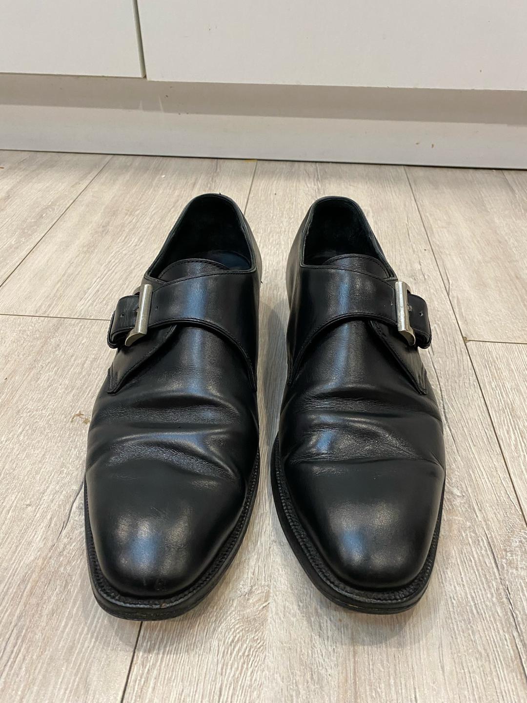 japanese BLACK LEATHER MONK STRAP — фото 2