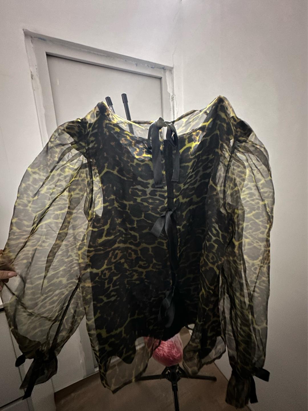 Topshop Прозрачная блузка с леопардовым принтом — фото 2