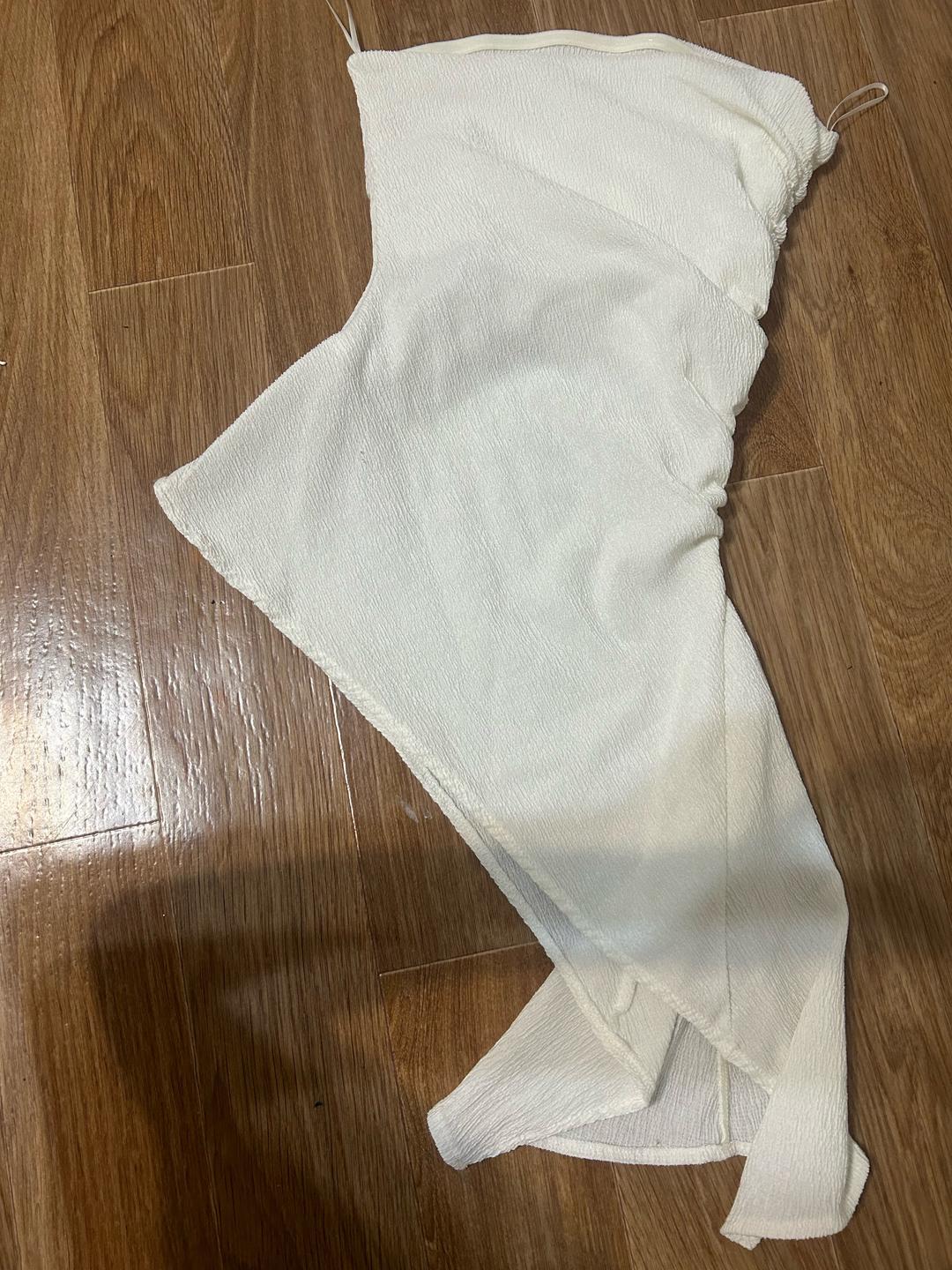 Zara zara нежная белая майка — фото 2