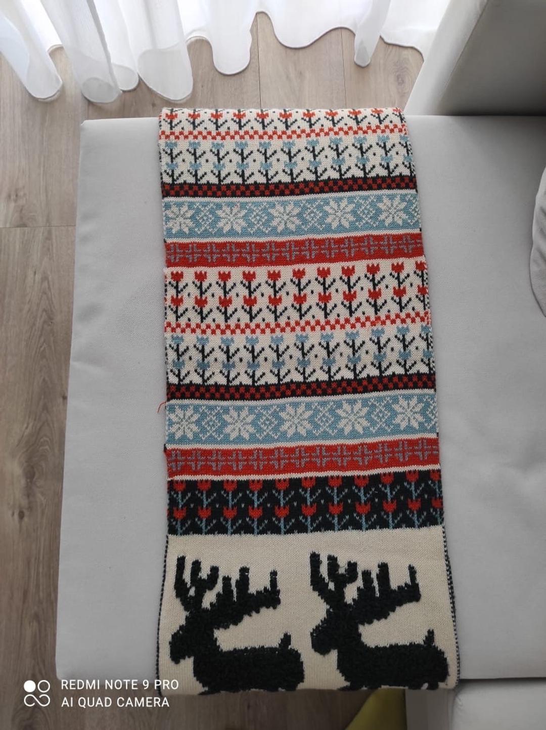 Теплый зимний шарф с узором — фото 2
