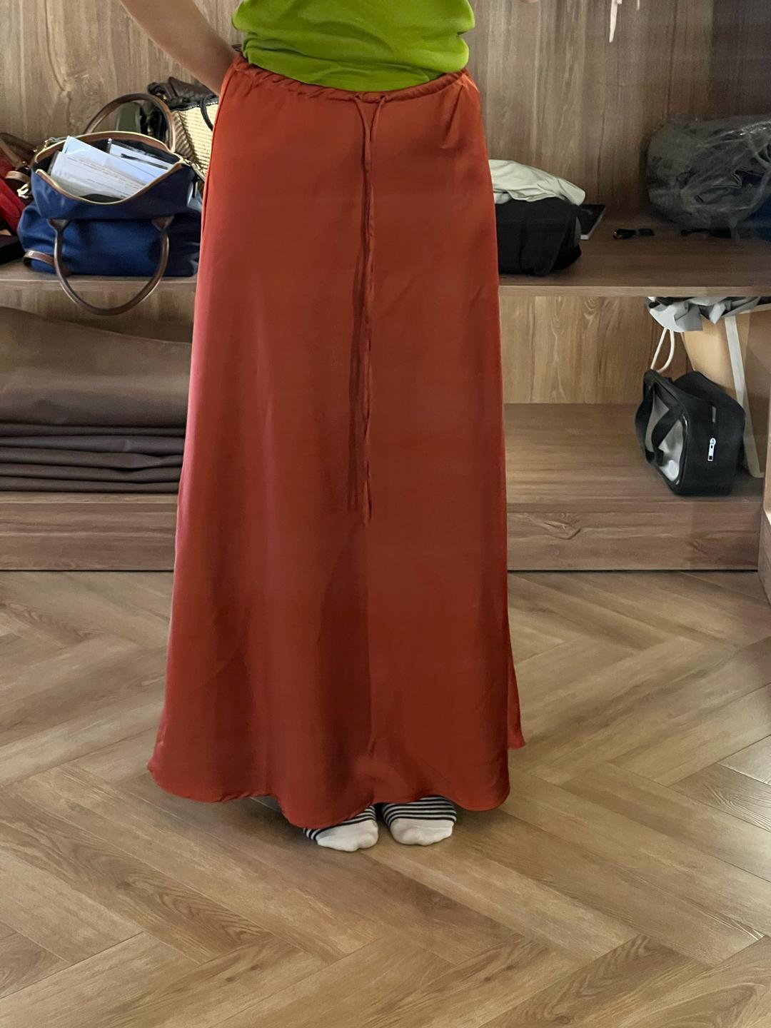 Zara Атласная юбка миди ZARA — фото 2