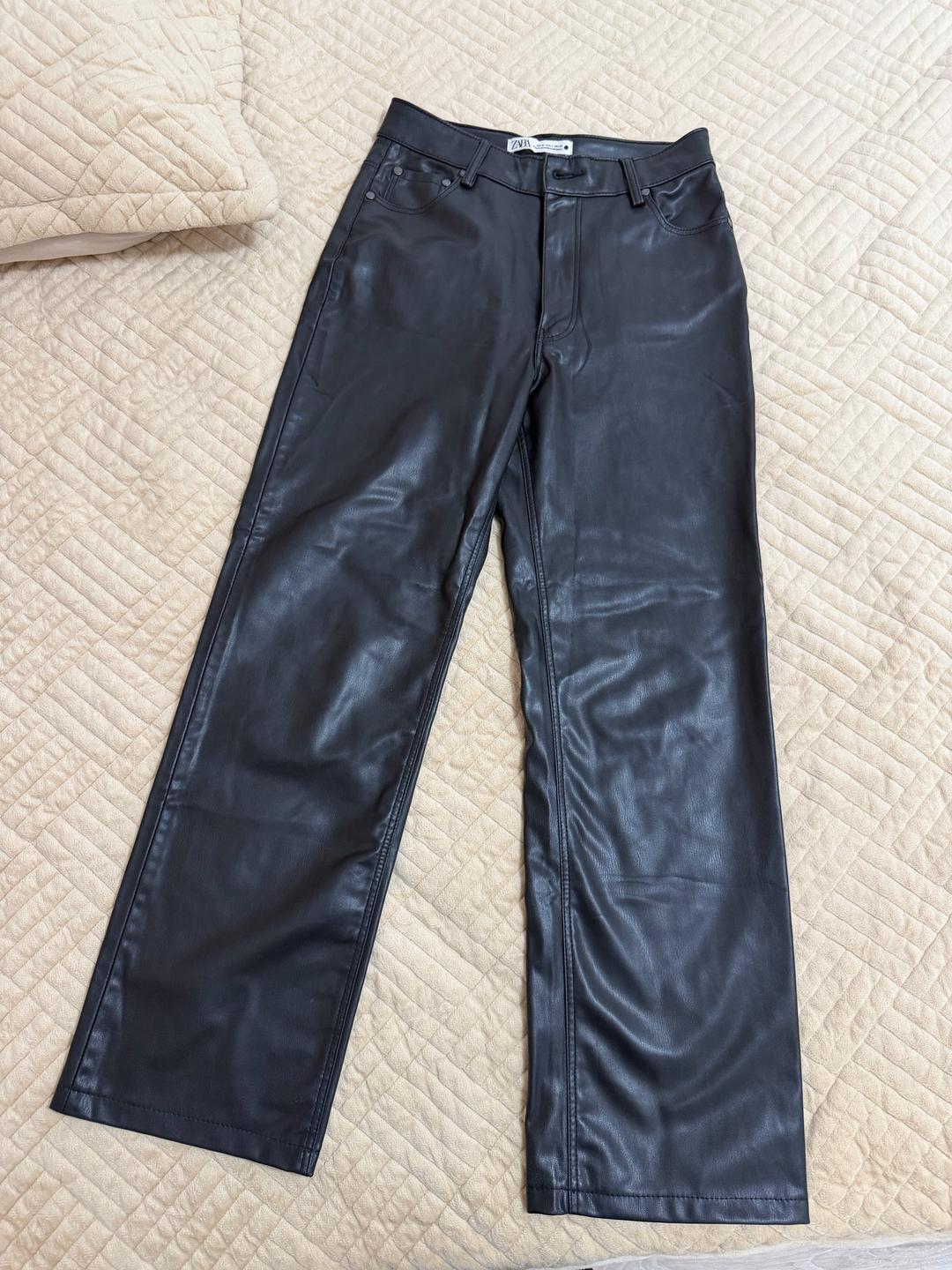 Zara Брюки Zara из экокожи — фото 2