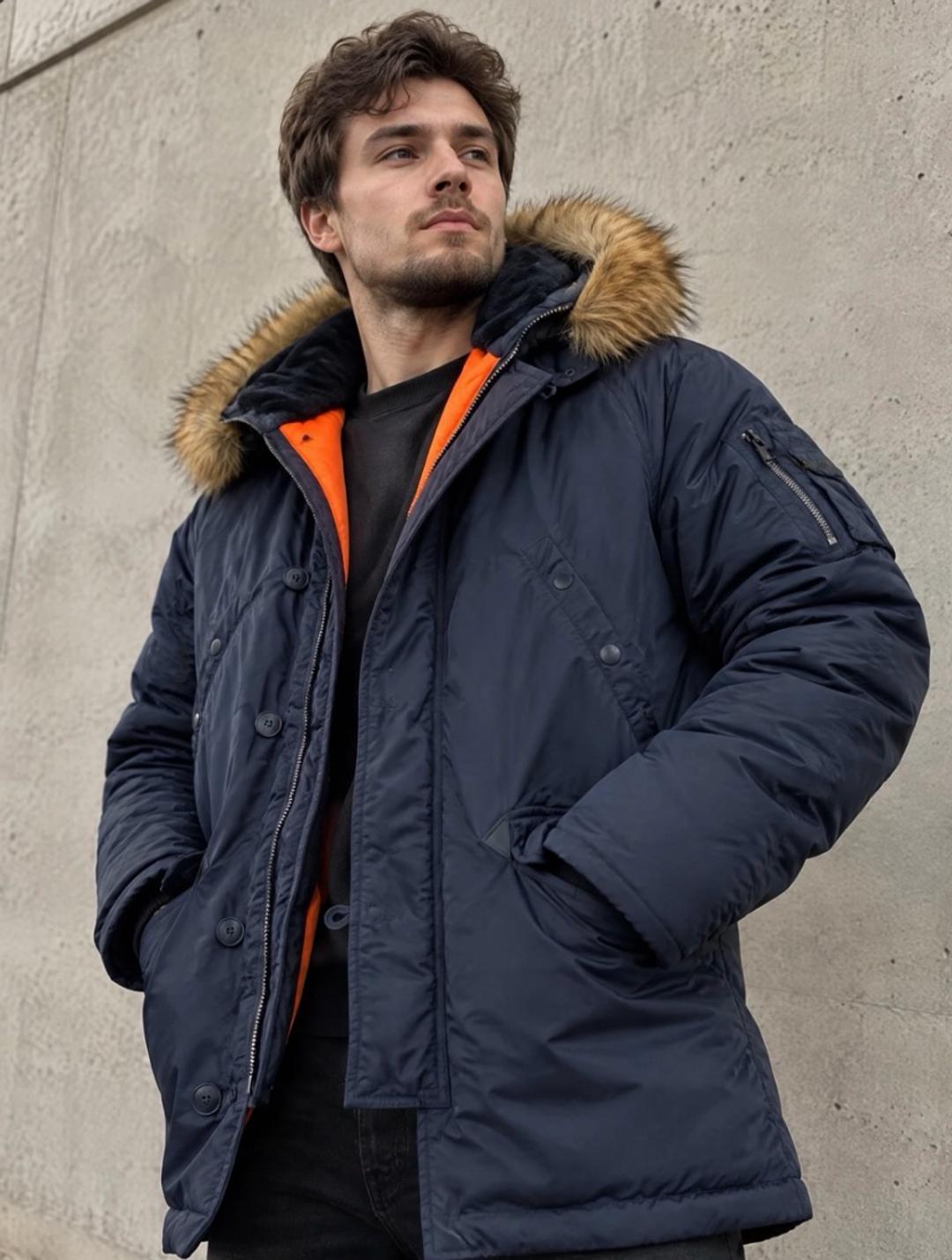 Alpha Industries Мужская зимняя парка с капюшоном — фото 2