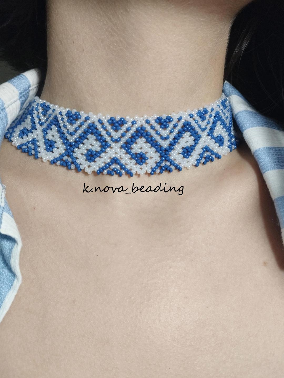 k.nova_beading Украшение чокер из бисера — фото 2