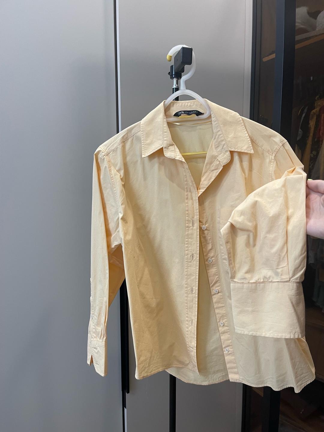 Zara Пастельно-оранжевая рубашка Zara — фото 2