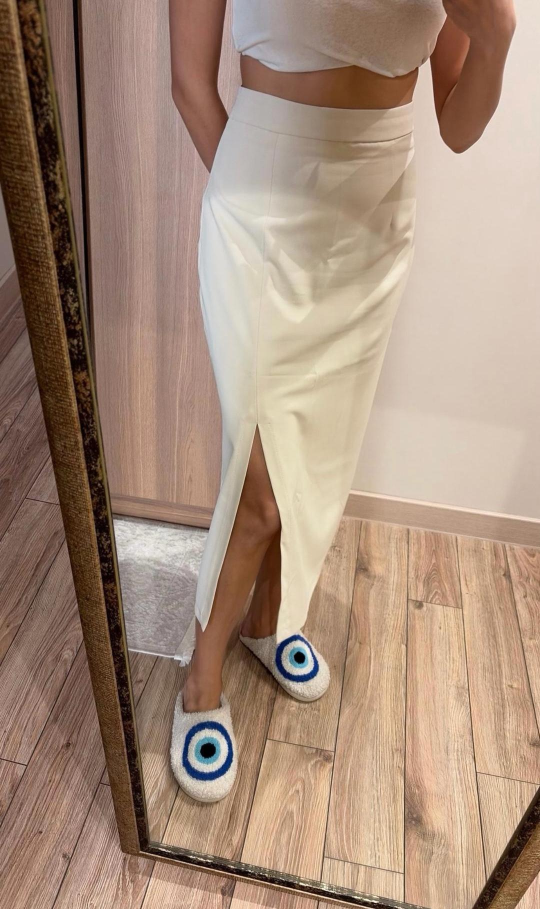 Юбка миди с разрезом — фото 2