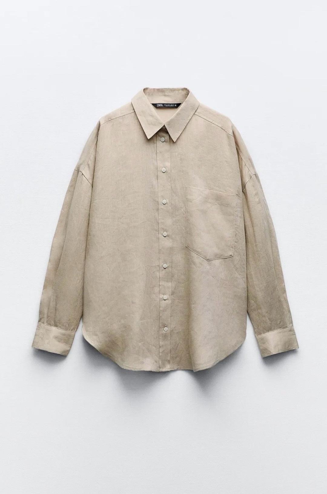 Zara рубашка лен Zara — фото 2