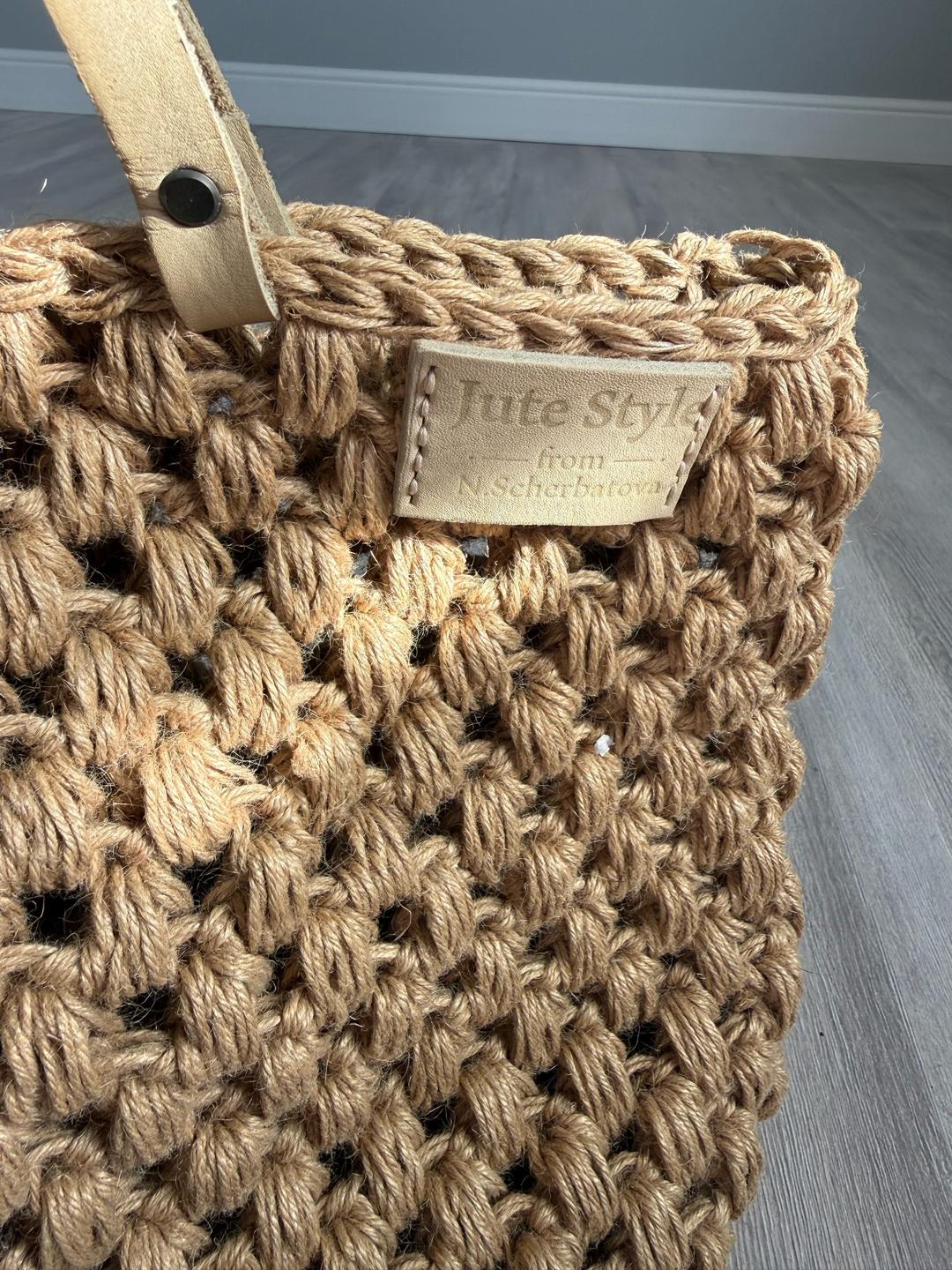 Handmade (ручная работа) Вязаная сумка из джута — фото 2