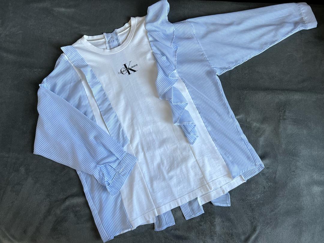 Собствннное производство Блуза “CK Hybrid Shirt” оверсайз — фото 2