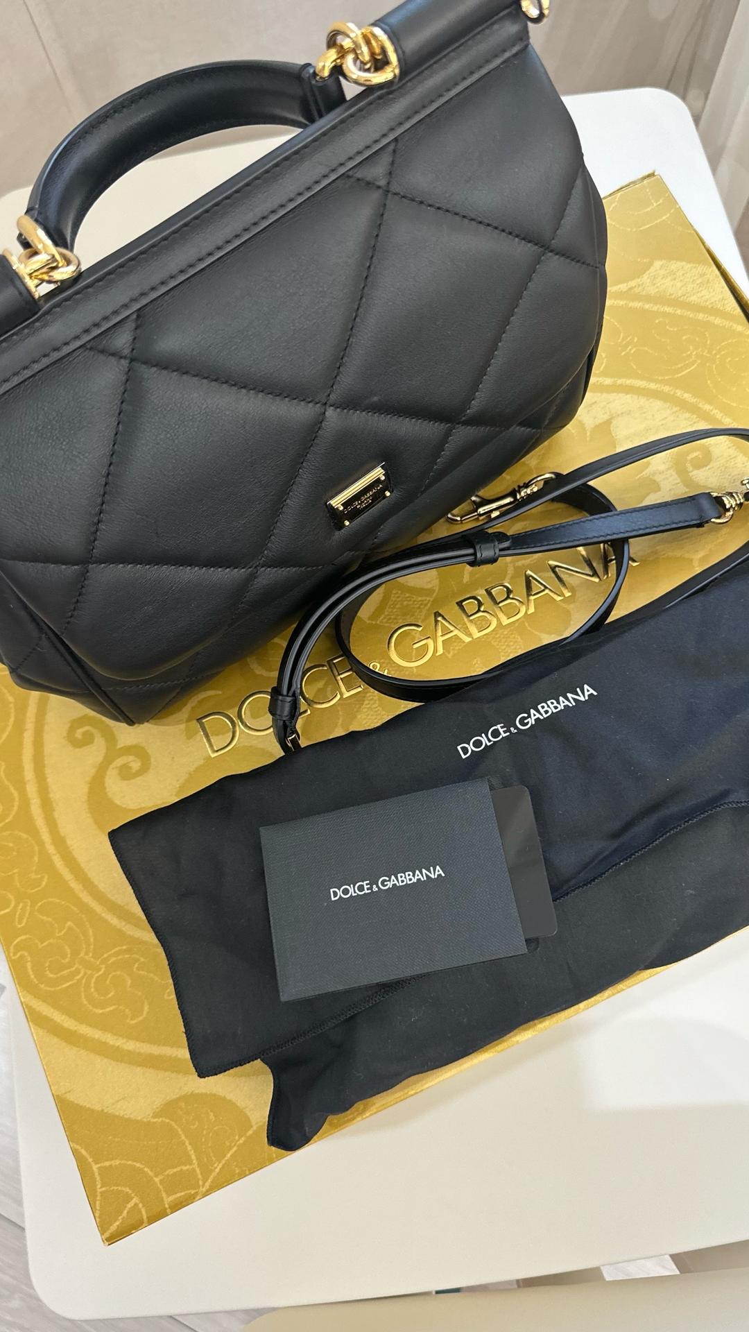 Dolce & Gabbana Black Quilted Small Miss Sicily — оригинал — фото 2