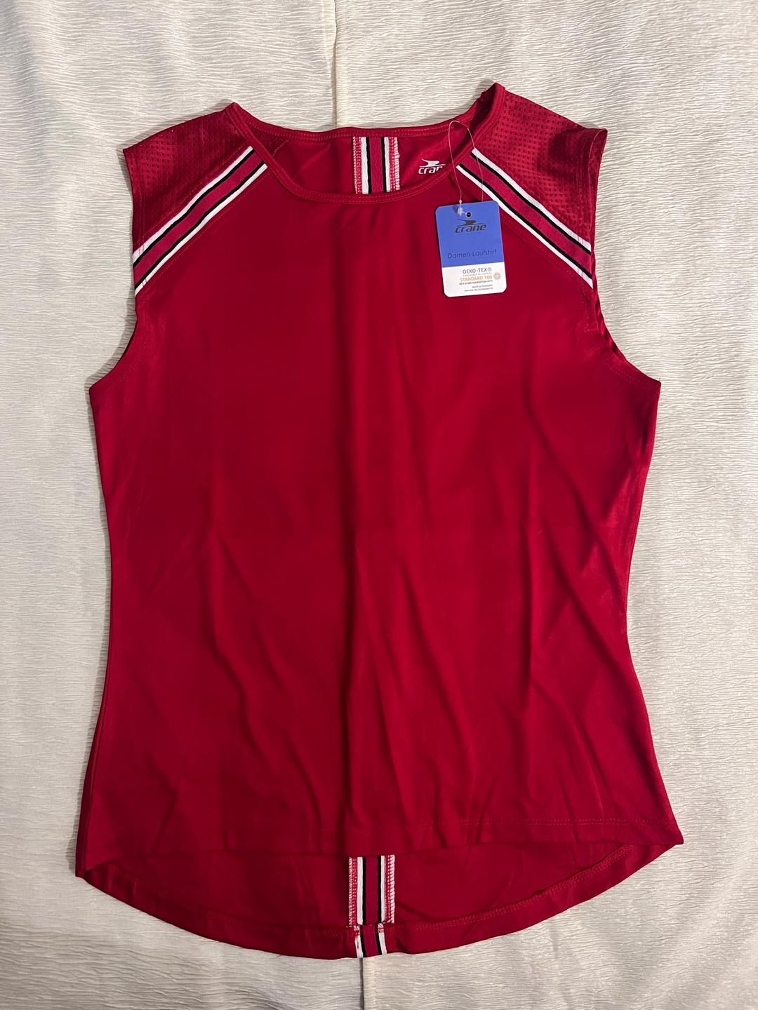 Crane Crane — женская спортивная майка-топ, бордовая, TechTex, новая с биркой — фото 2