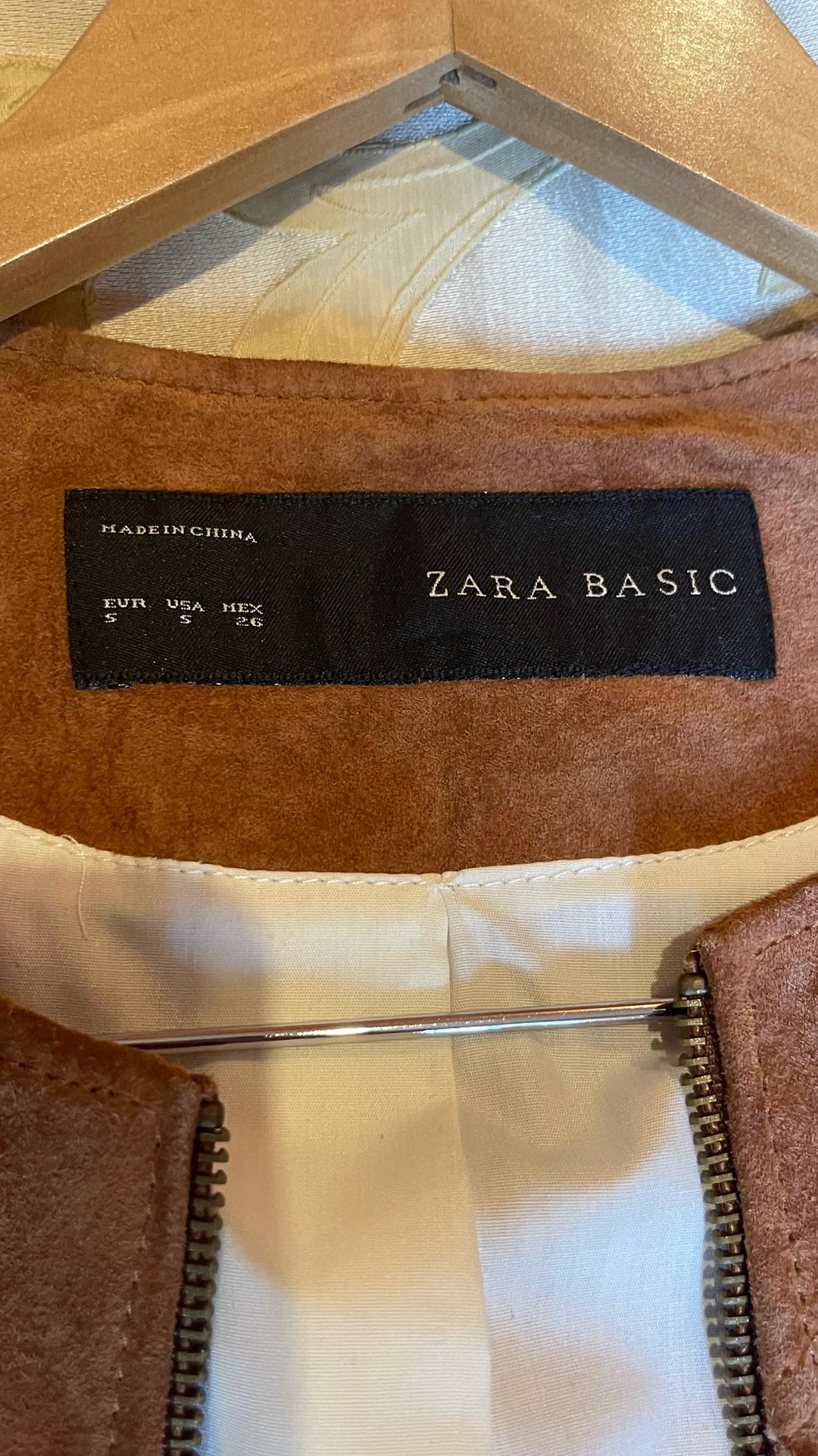 Zara Куртка ZARA BASIC замшевая с бахромой — фото 2