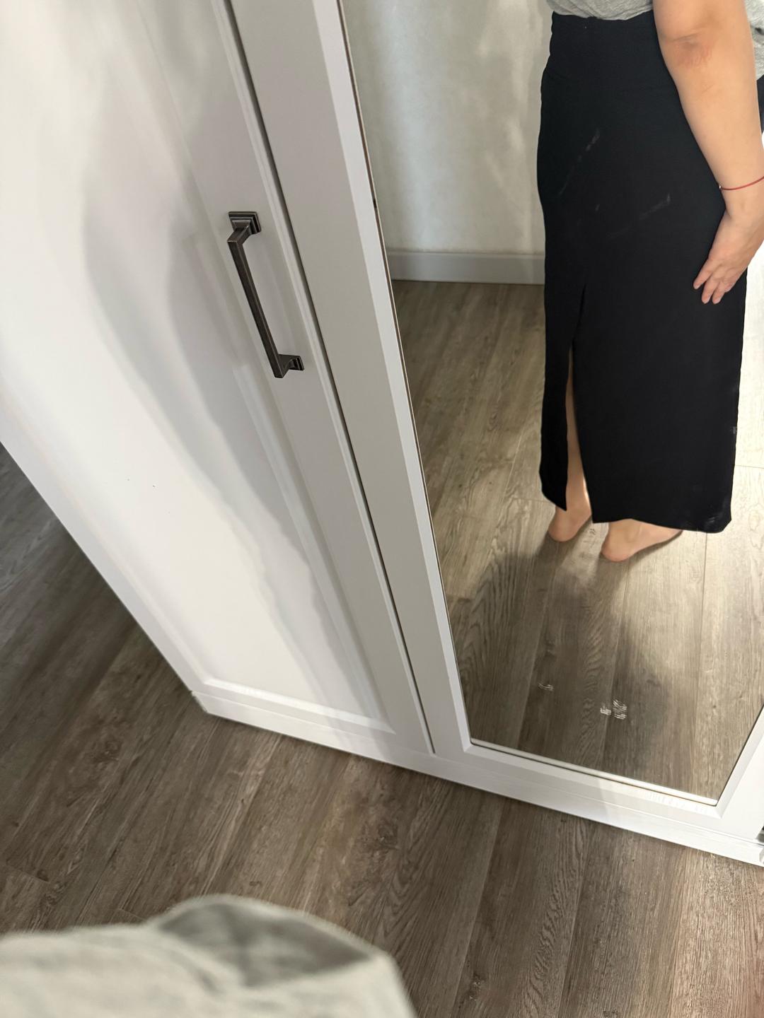 Zara Черная длинная  юбка — фото 2