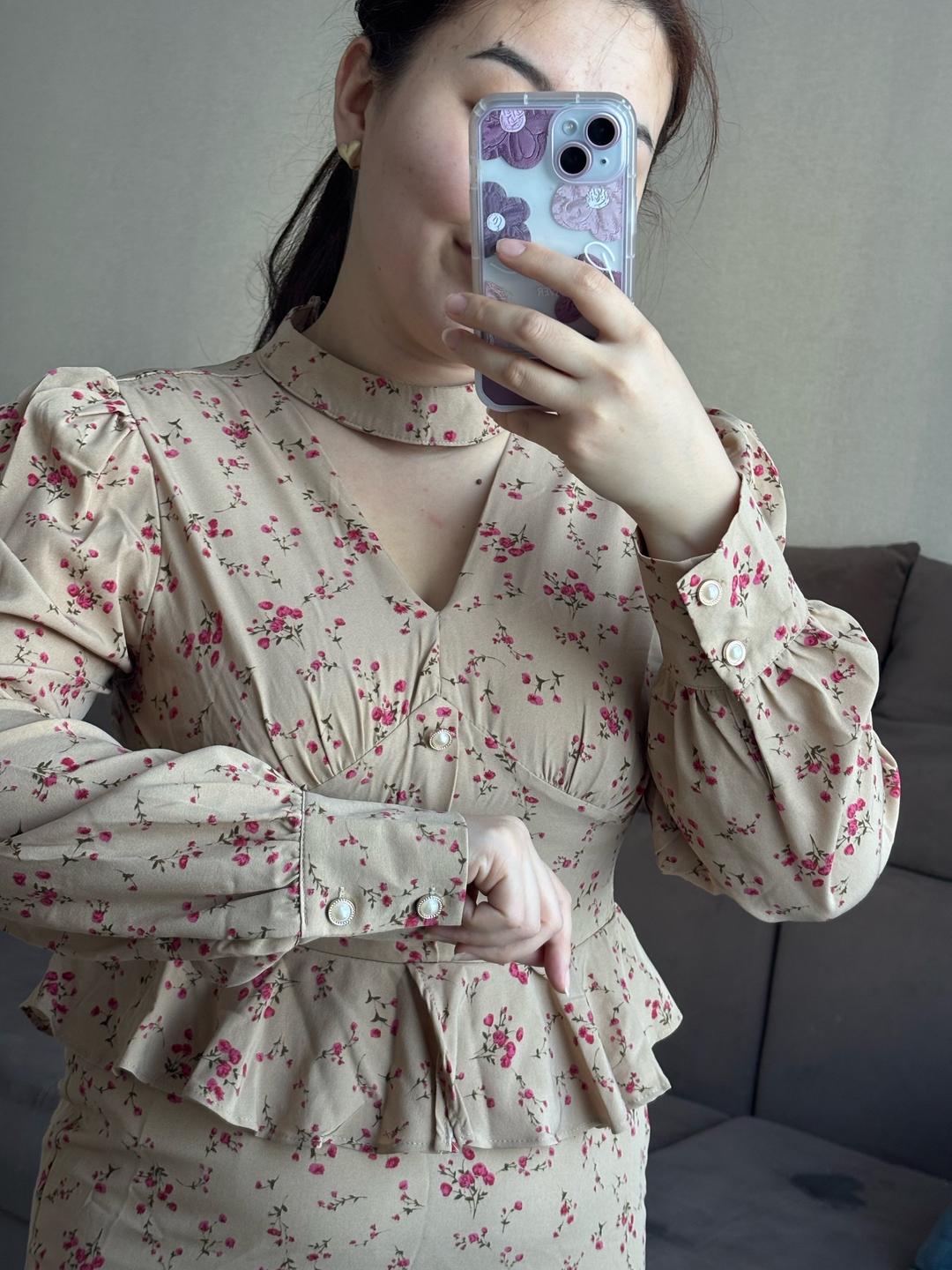 Нет бренда Нарядное цветочное платье — фото 2