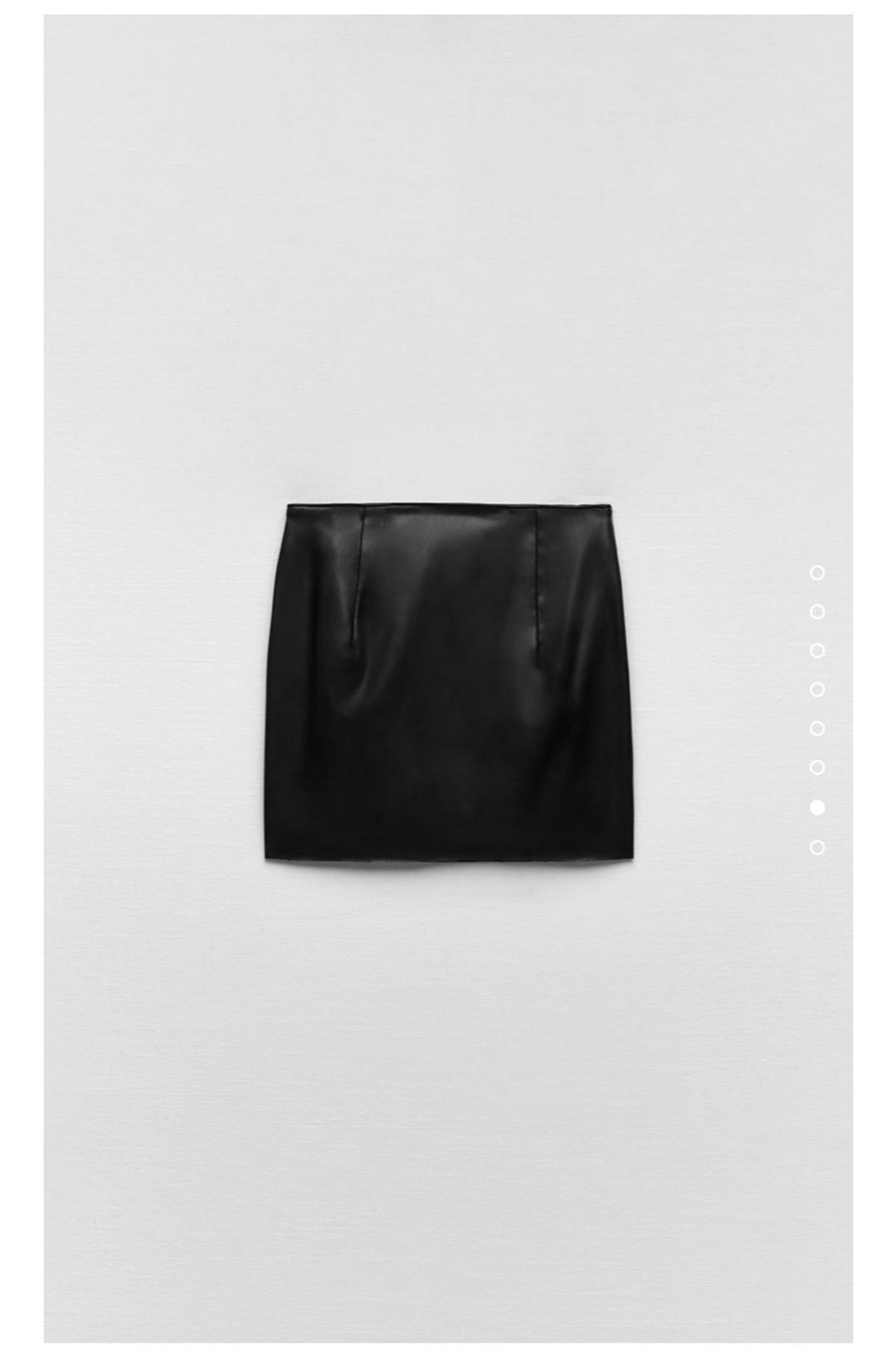 Zara Короткая юбка из искусственной кожи — фото 2
