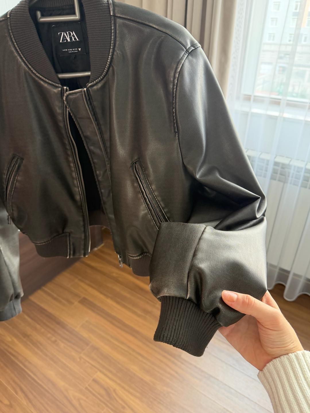 Zara Кожаная куртка ZARA — фото 2