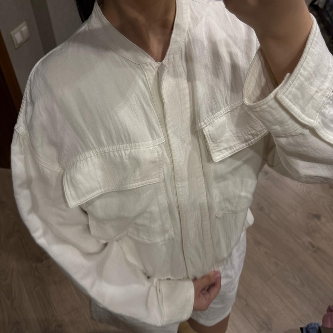 Zara Куртка из вискозы и льна Zara — фото 2