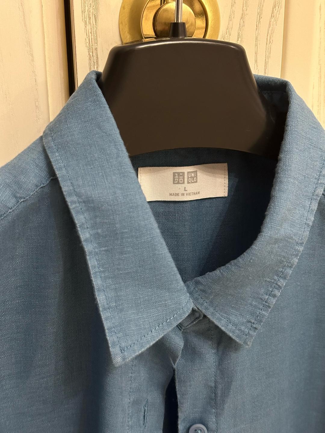 Uniqlo Глубокий голубой Рубашка UNIQLO — фото 2