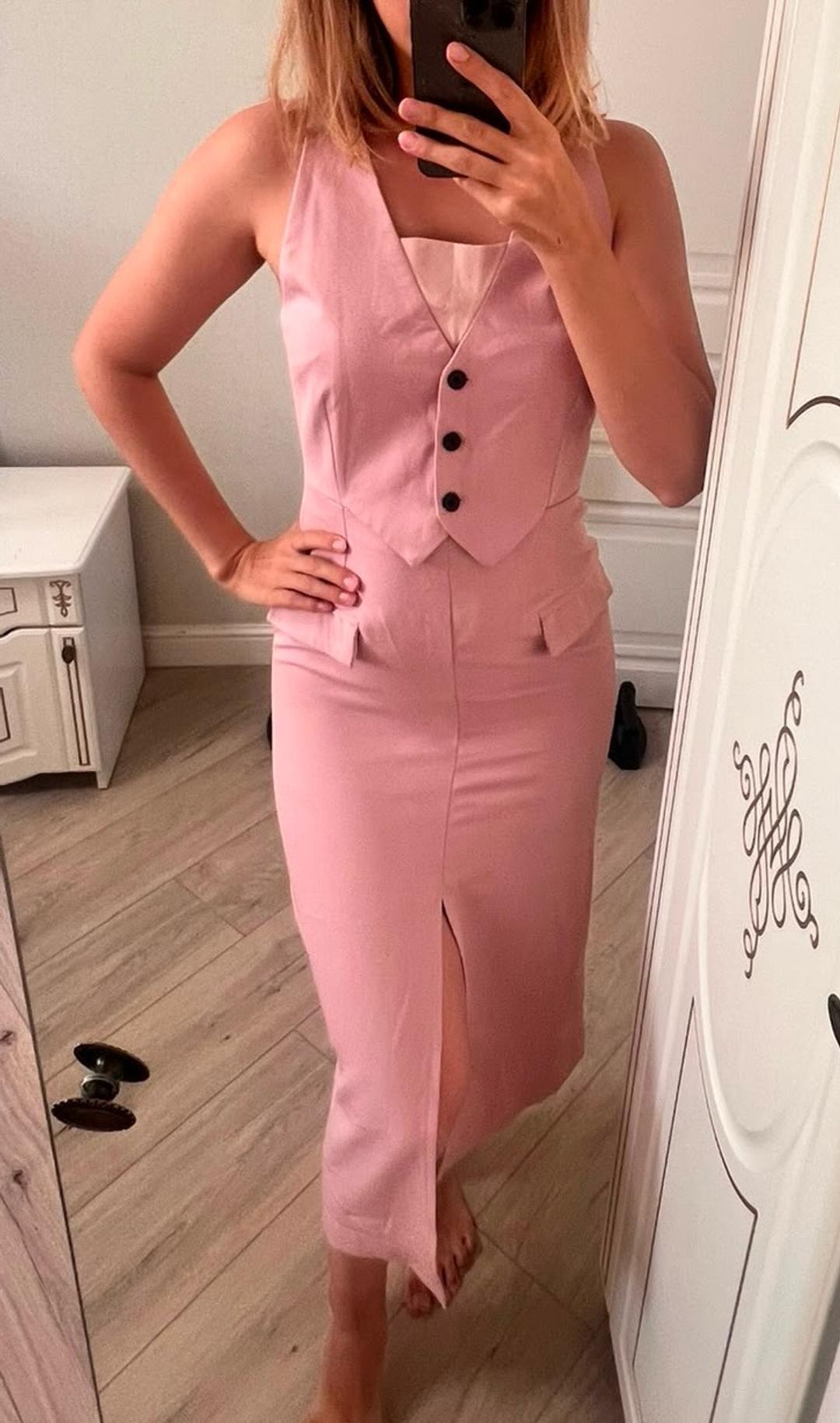 Zara Платье Zara розового цвета — фото 2