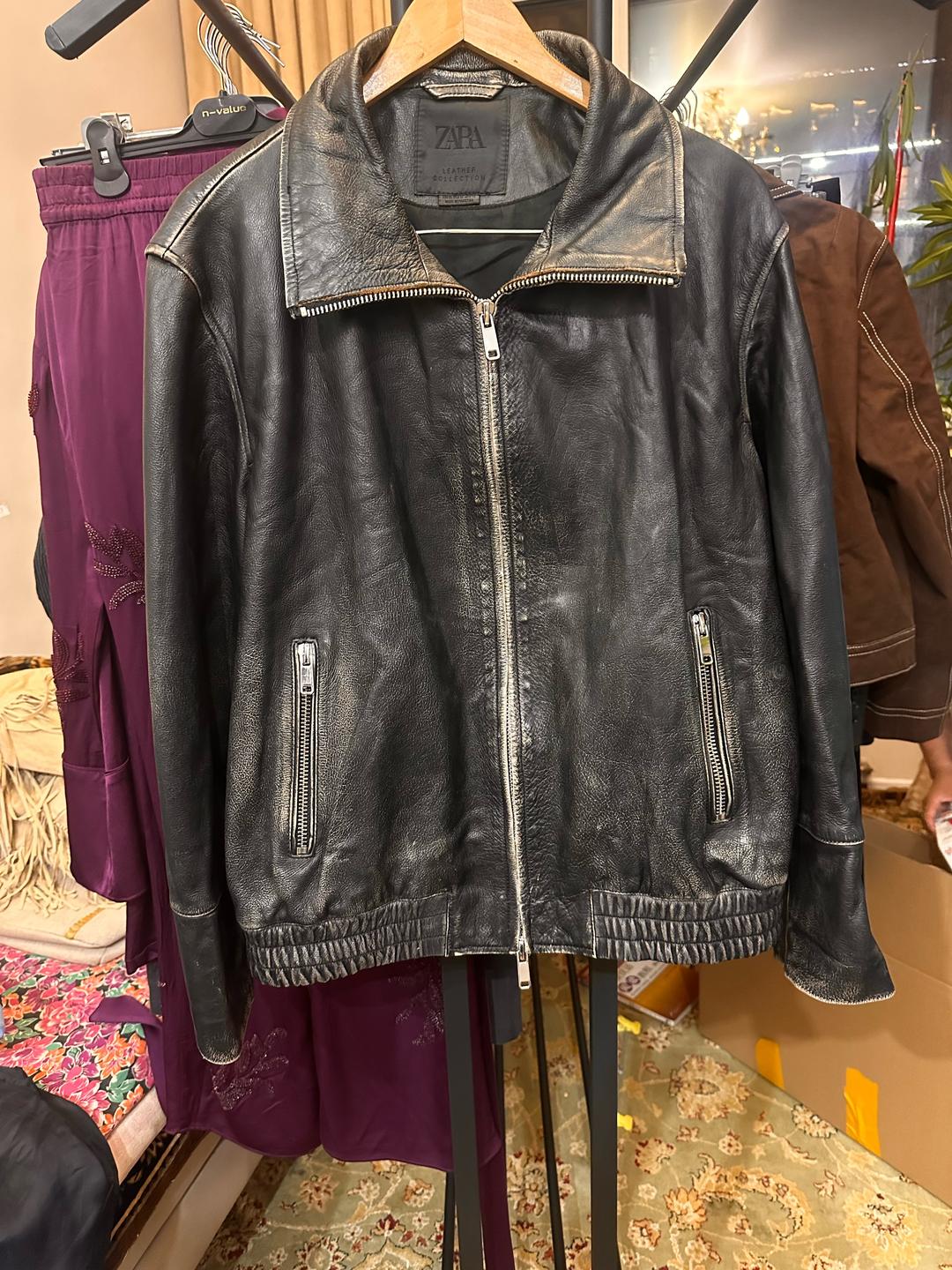 Zara Кожаная куртка ZARA из натуральной кожи — фото 2