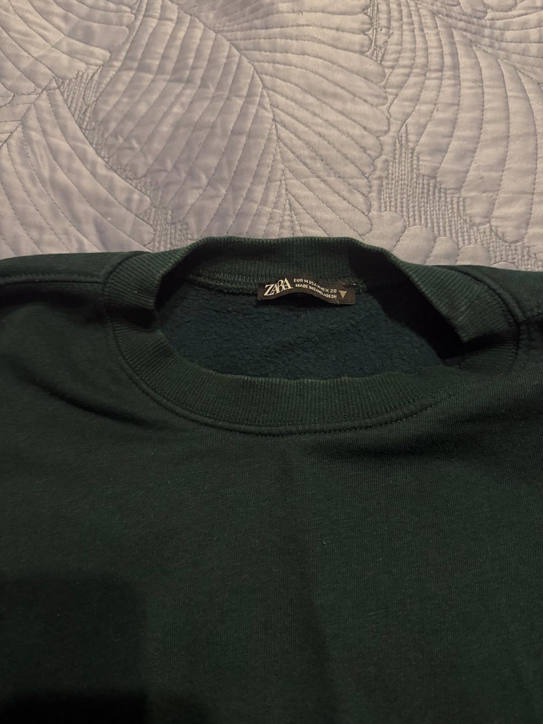 Zara Теплая толстовка зеленого цвета — фото 2