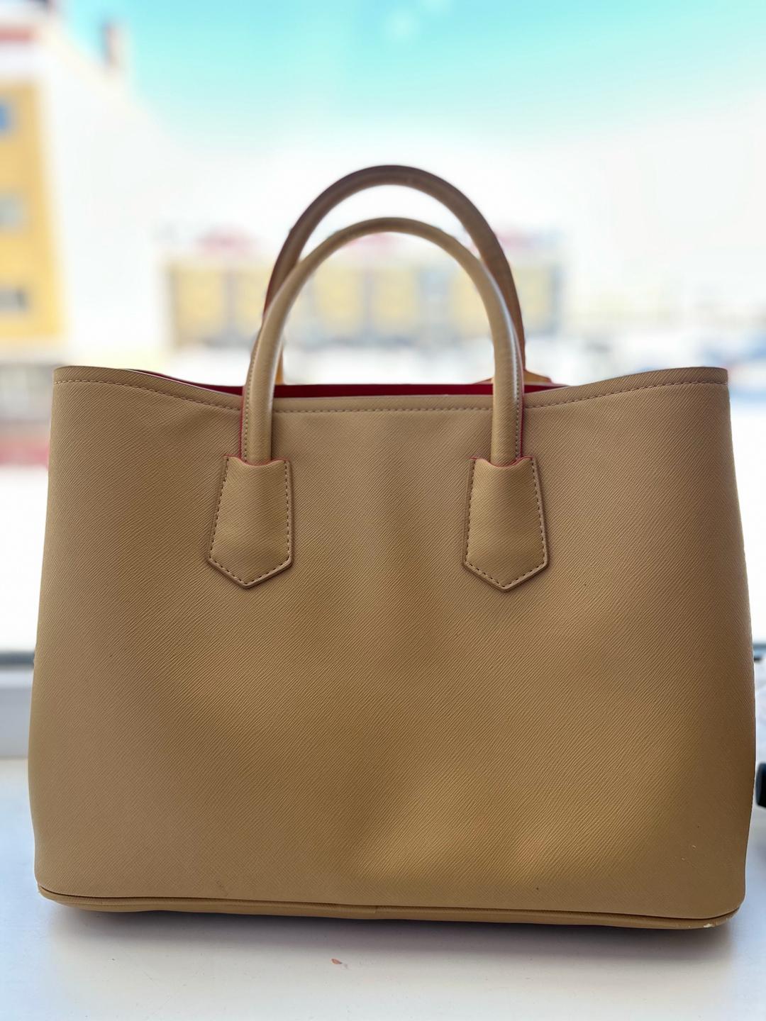 Prada Prada Double Bag (Saffiano Cuir) — Caramel/Fuoco — фото 2