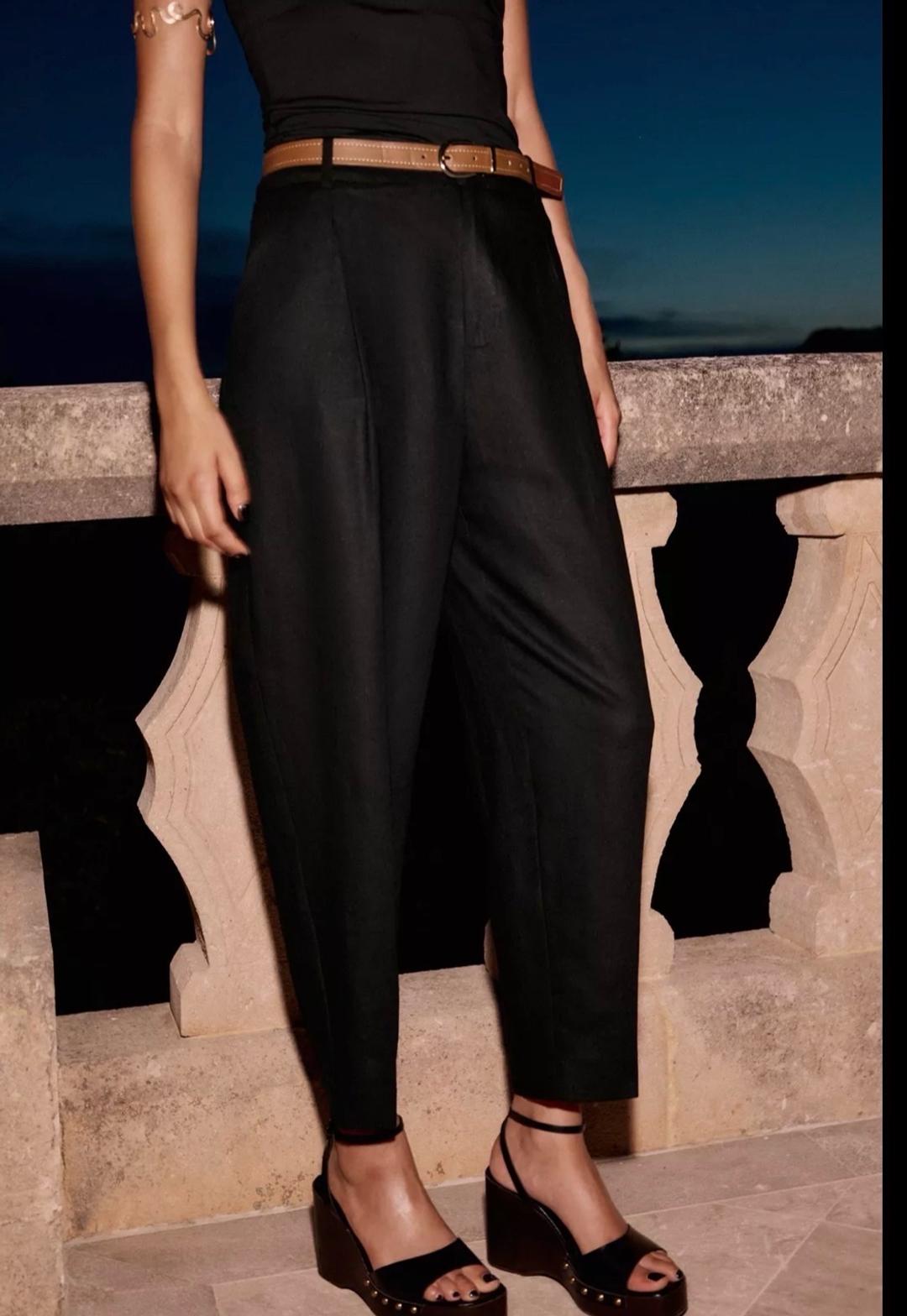 Zara Брюки льняные Zara 🖤 S — фото 2