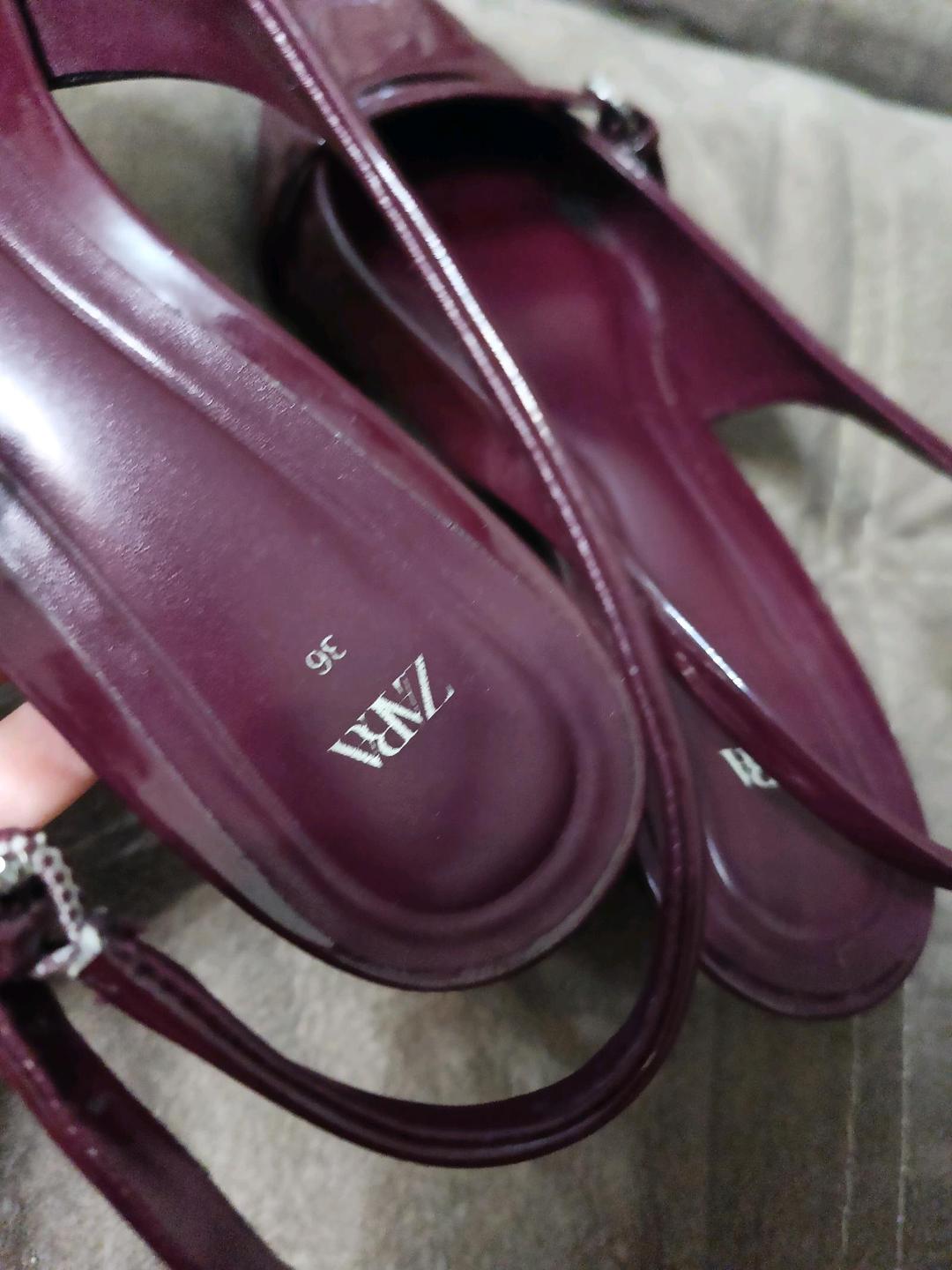 Zara Туфли бордовые zara — фото 2