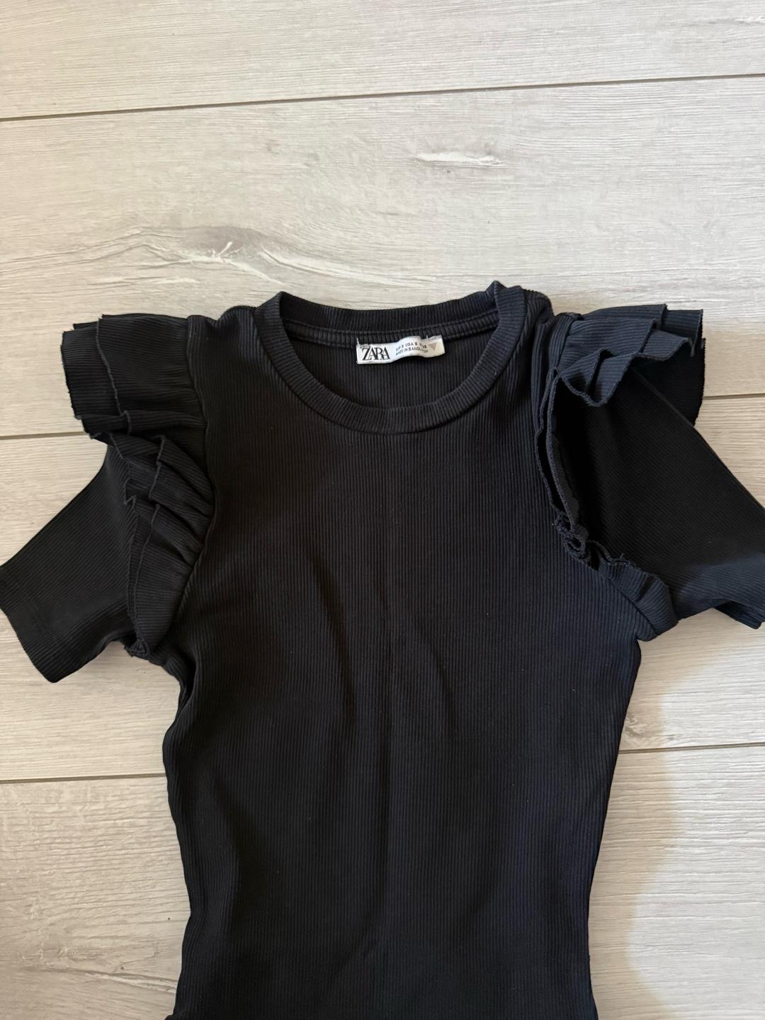 Zara Боди с рюшами Zara черное — фото 2