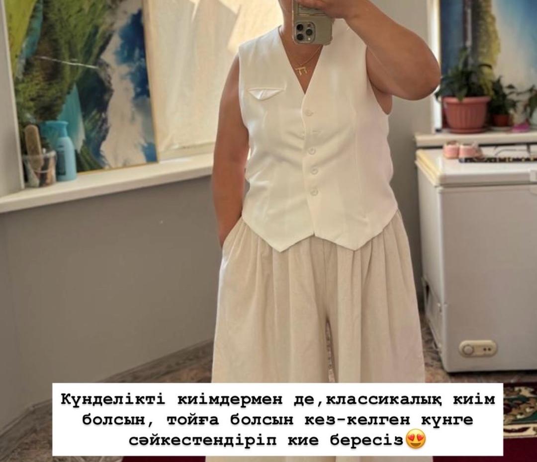 Нет бренда Белая жилетка — фото 2