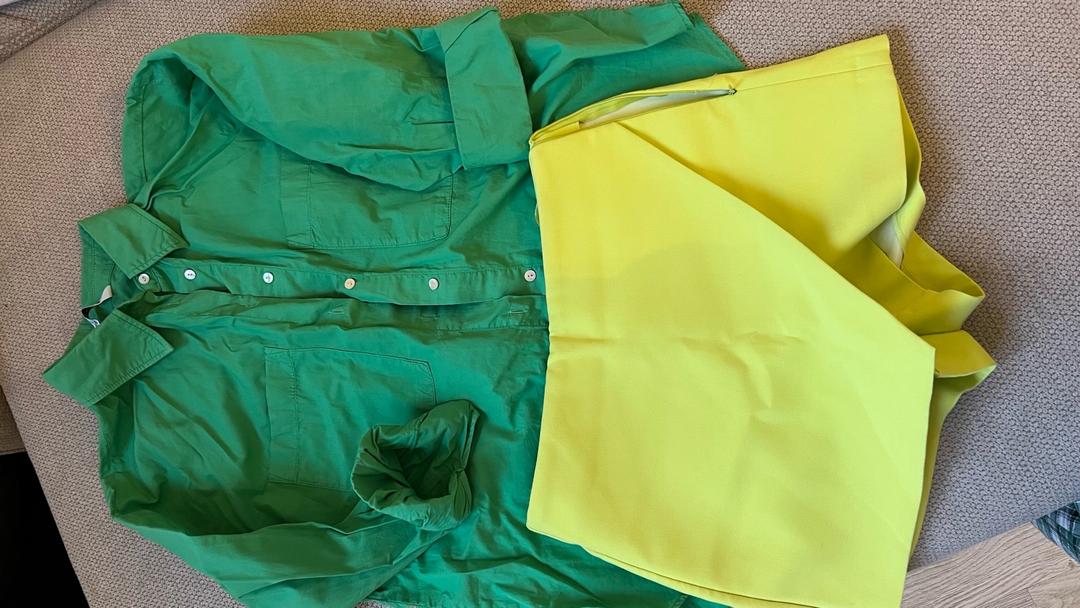 Zara Зеленая Рубашка Из хлопка Zara — фото 2