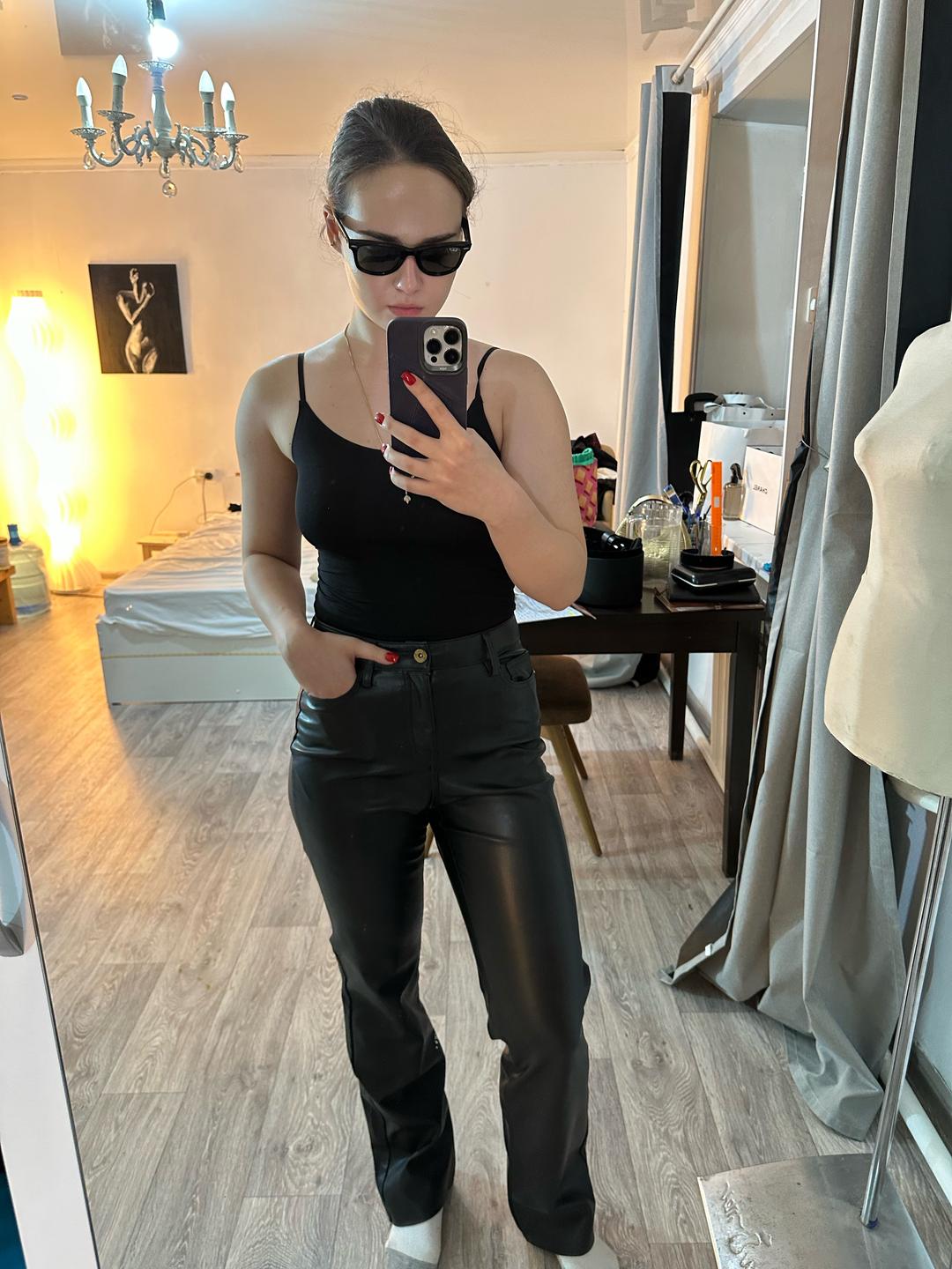 Zara Брюки Zara из экокожи — фото 2