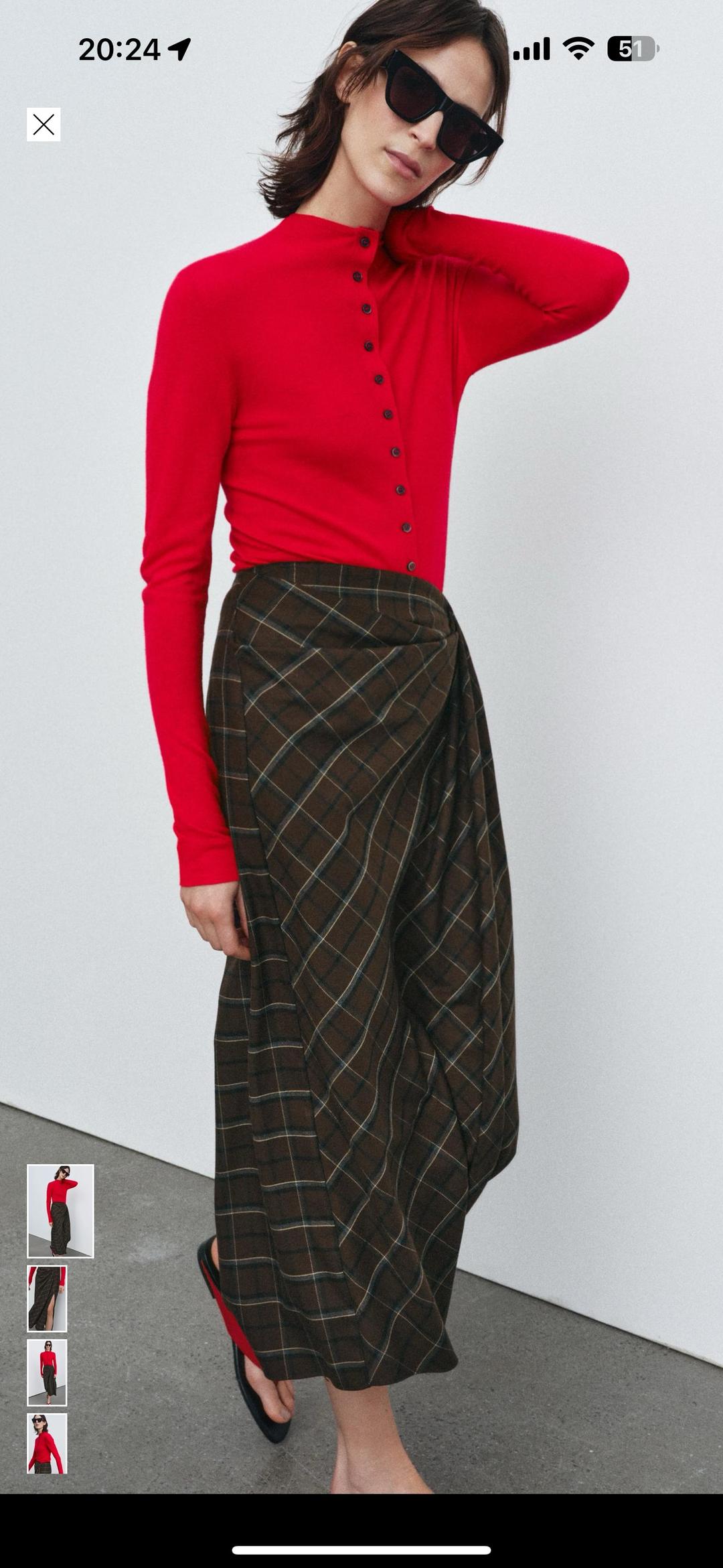 Zara Юбка в клетку Zara — фото 2